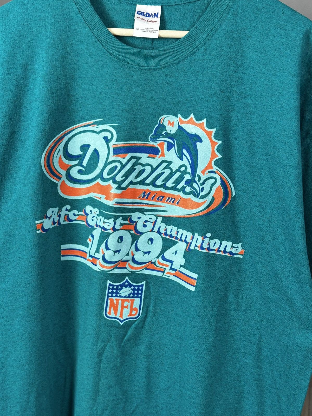 NFL Vintage 90s NFLP Miami Dolphins 1994 T Shirt Size US XL / EU 56 / 4 - 3 Thumbnail