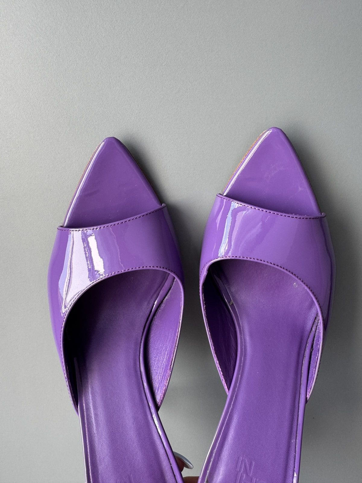 GIA BORGHINI GIABORGHINI Perni 100mm Patent Leather Purple Sandals Size US 9 / IT 39 - 7 Thumbnail
