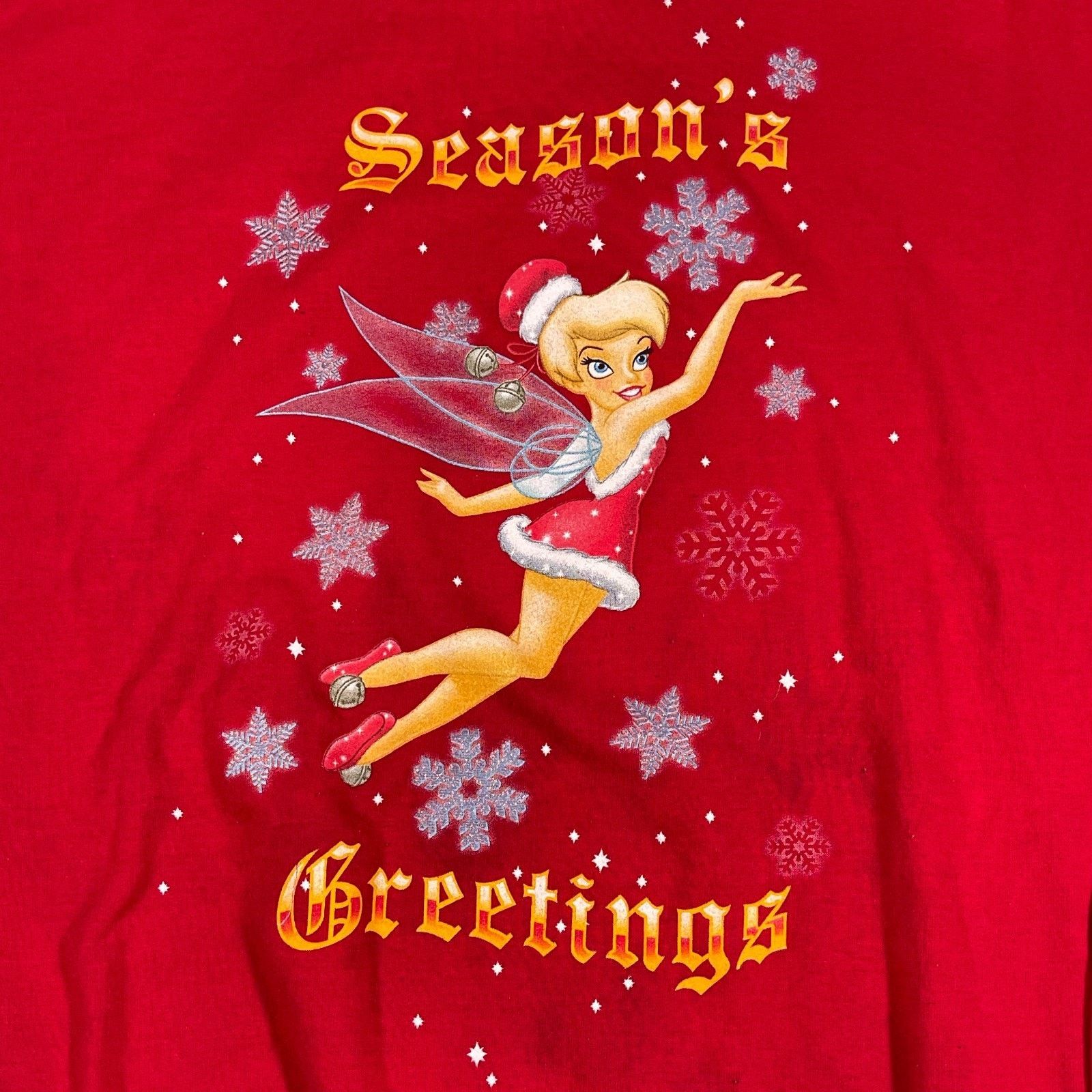 Disney vintage 90s Disney Tinkerbell Seasons Greetings Sweater Size US L / EU 52-54 / 3 - 2 Thumbnail