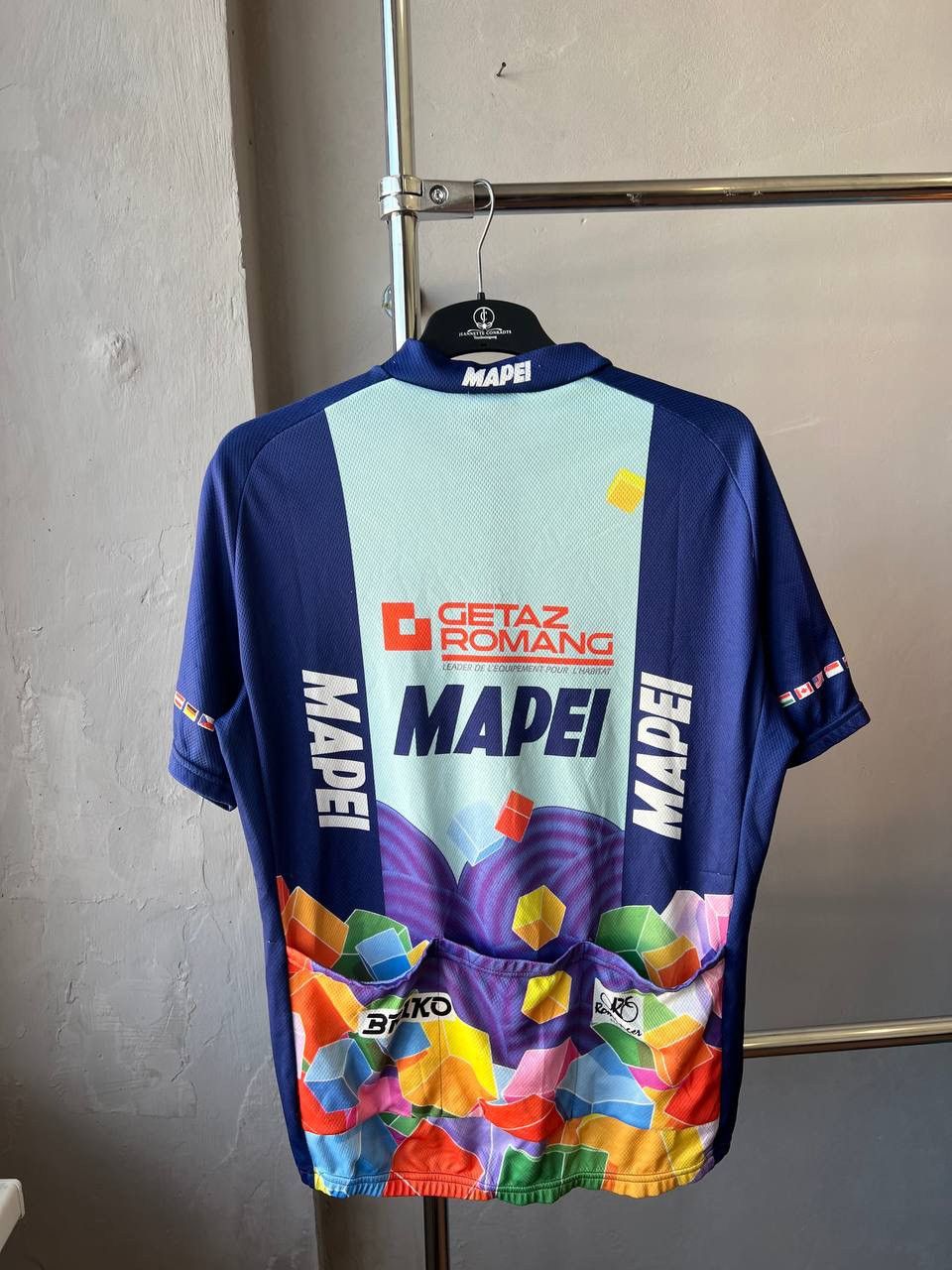 Vintage 1996 MAPEI TEAM ROMINGER BRIKO CYCLING BIKE JERSEY SHIRT XL Size US XL / EU 56 / 4 - 12 Thumbnail