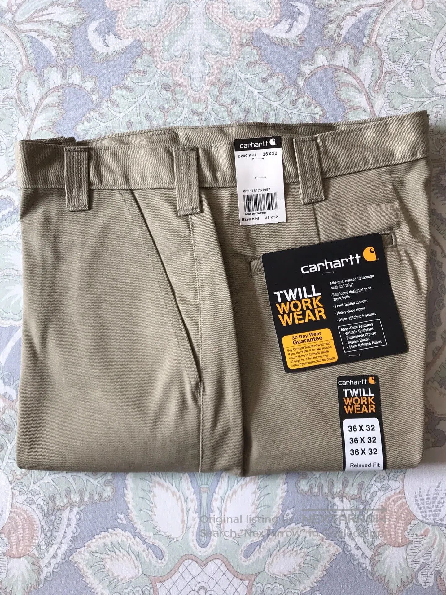 Carhartt Carhartt B290 KHI Work Pants. Size US 36 / EU 52 - 1 Thumbnail