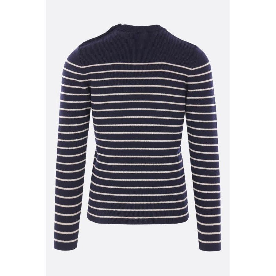Prada PRADA Striped Blue Wool Pullover New & Authentic (Men's size Size US L / EU 52-54 / 3 - 2 Thumbnail