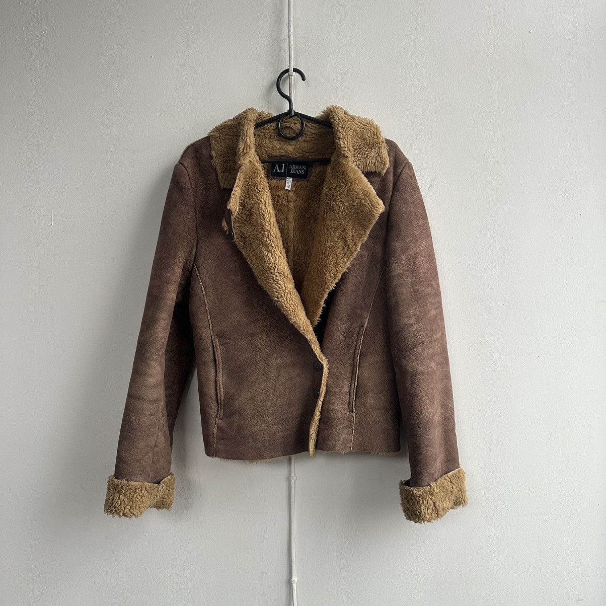 Armani Armani Jeans Suede sheepskin l Fur Faux Jacket Size S / US 4 / IT 40 - 10 Thumbnail