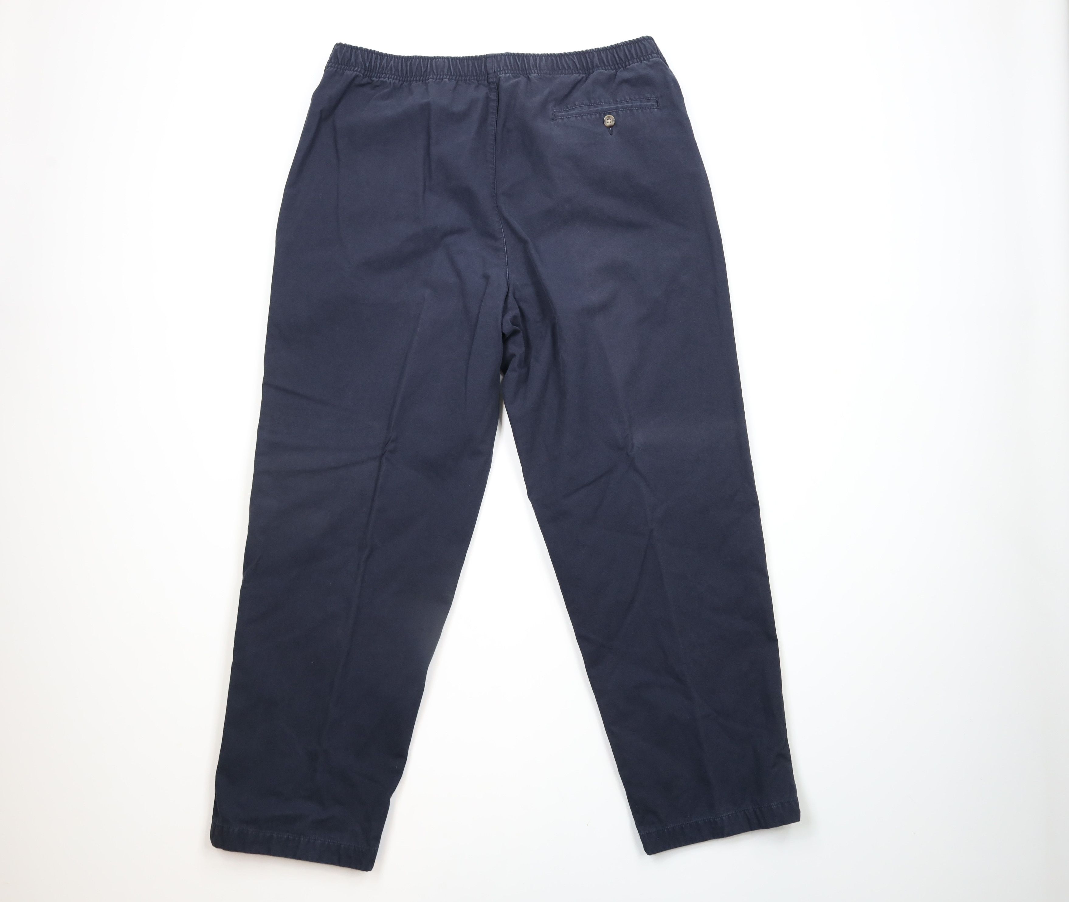 L.L. Bean × Vintage Vintage 90s LL Bean Lined Relaxed Fit Pants Navy Blue Size US 36 / EU 52 - 7 Thumbnail