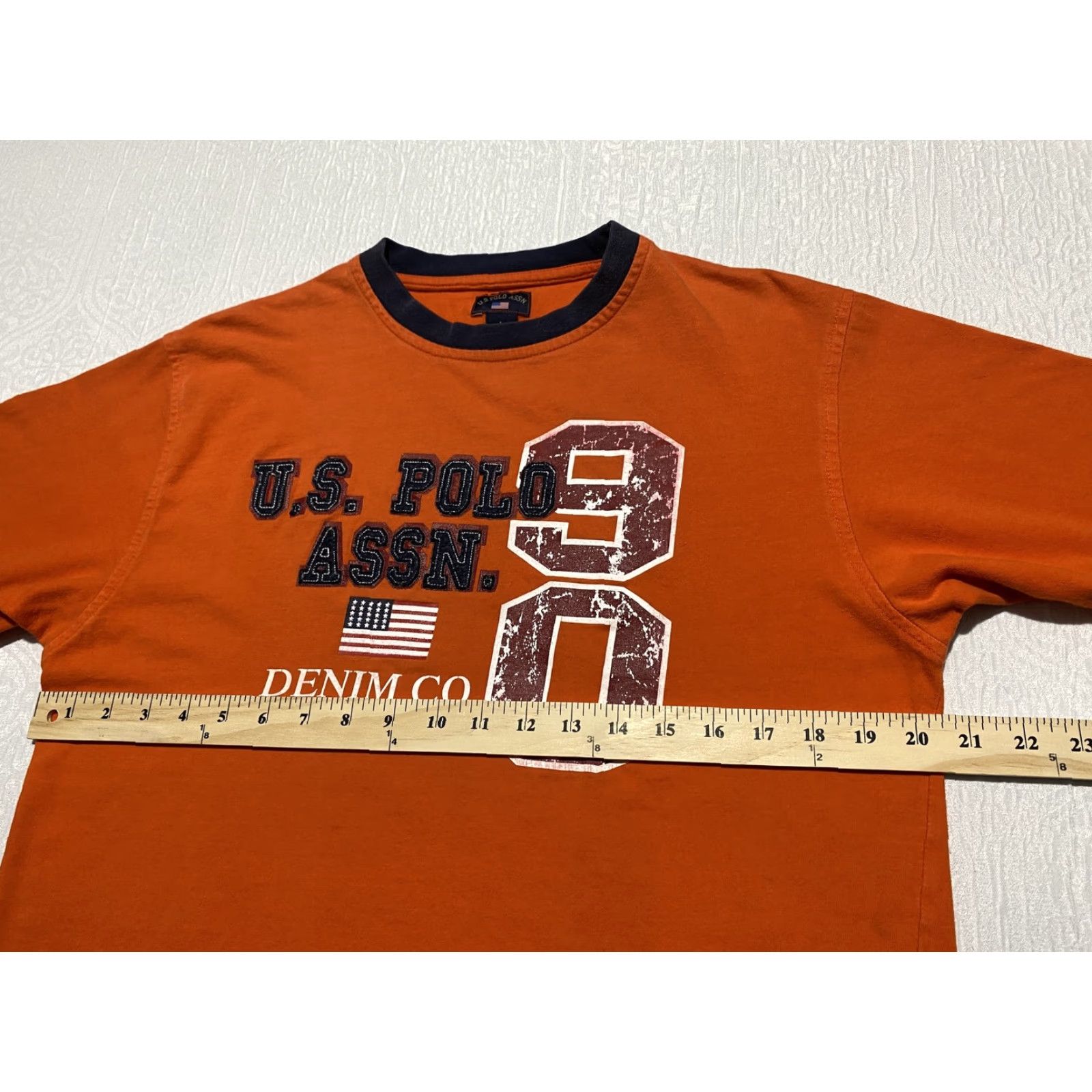 Vintage US Polo Assn Shirt Mens Large Orange Denim Co Graphic Tee 100% Cotton Turkey Size US L / EU 52-54 / 3 - 4 Thumbnail