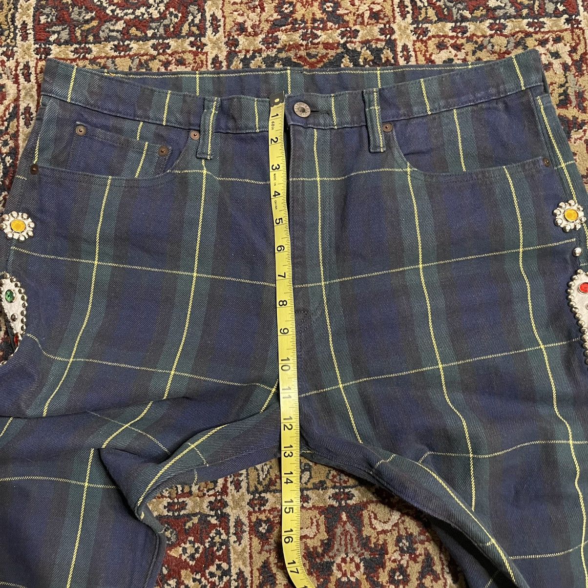 Kapital 11oz TARTAN CHECK 5P MONKEY CISCO JEANS (STUDS REMAKE) GREEN Size US 38 / EU 54 - 14 Thumbnail