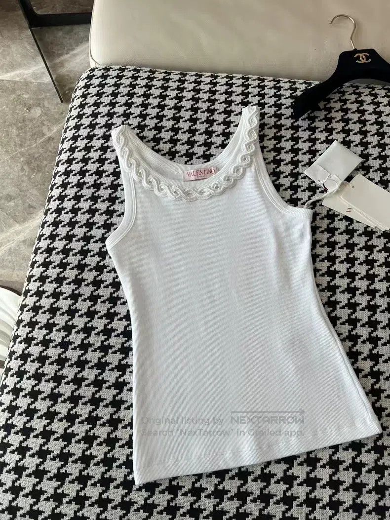Valentino Valentino White nail bead heavy industry vest Size M / US 6-8 / IT 42-44 - 4 Thumbnail