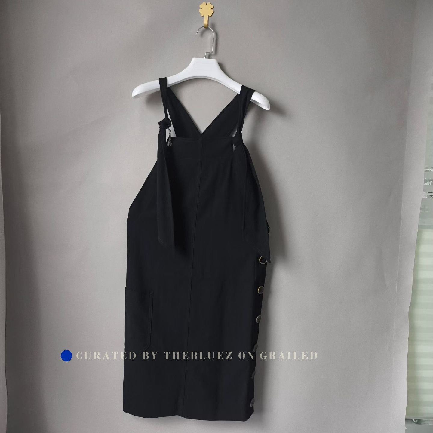 Hermes Hermes Black Fine Wool Suspender Skirt Size XXS / US 00 / IT 34 - 1 Thumbnail