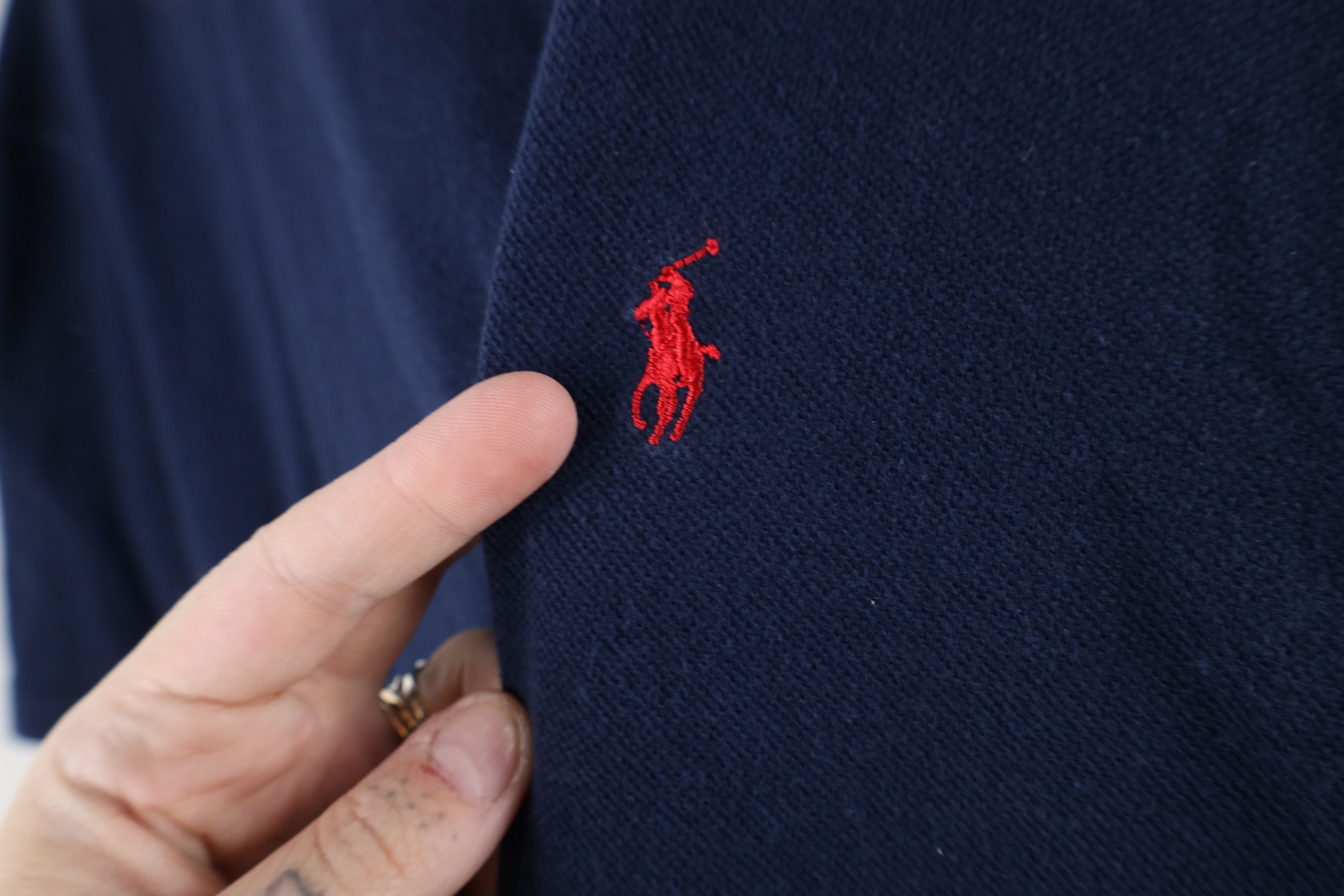 Ralph Lauren × Vintage Vintage 90s Ralph Lauren Cotton Heavyweight T-Shirt Blue Size US L / EU 52-54 / 3 - 5 Thumbnail