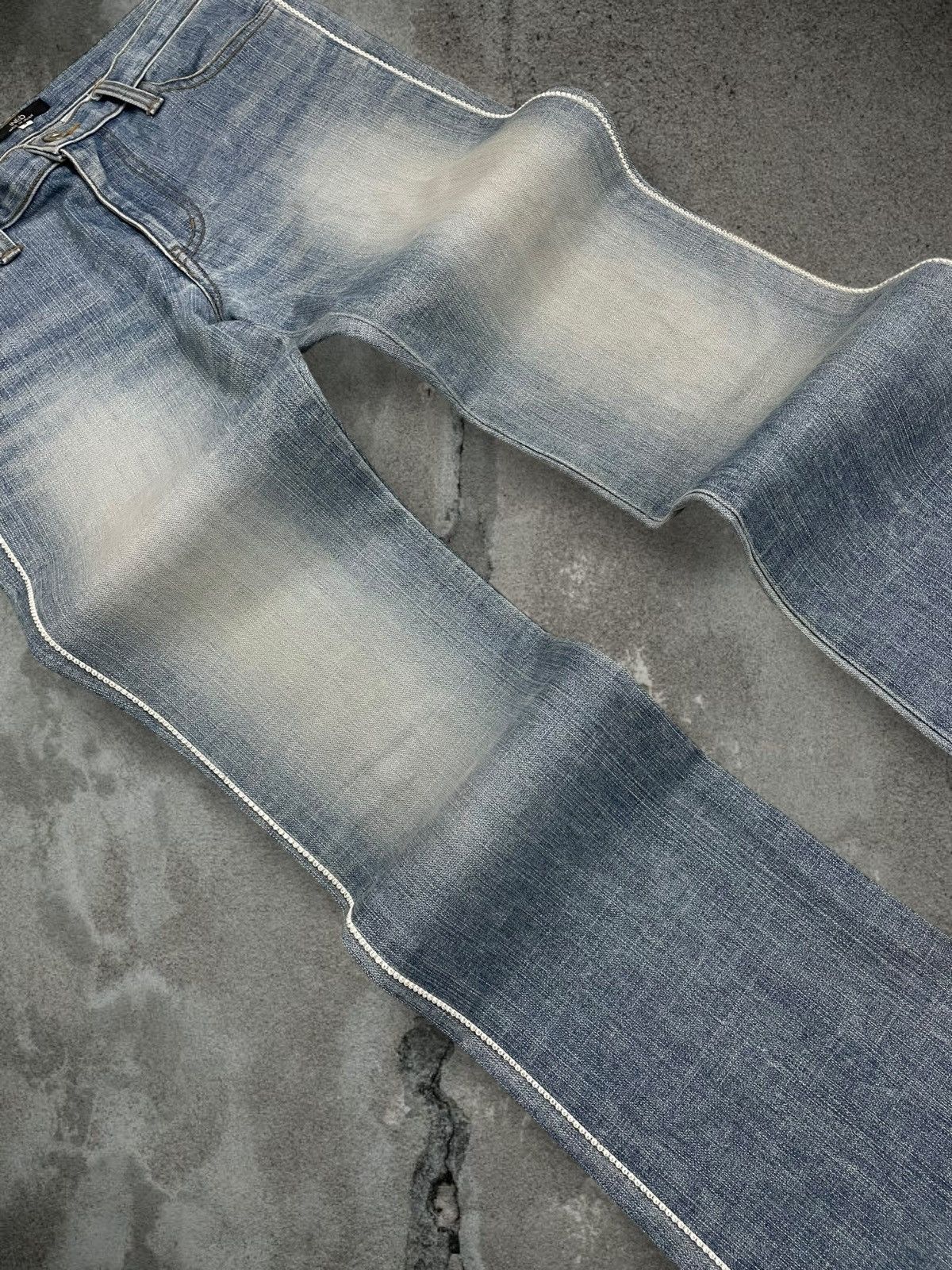 Yohji Yamamoto Vintage Japan Designer Yohji Yamamoto Ined Flared Blue Denim Size US 30 / EU 46 - 6 Thumbnail