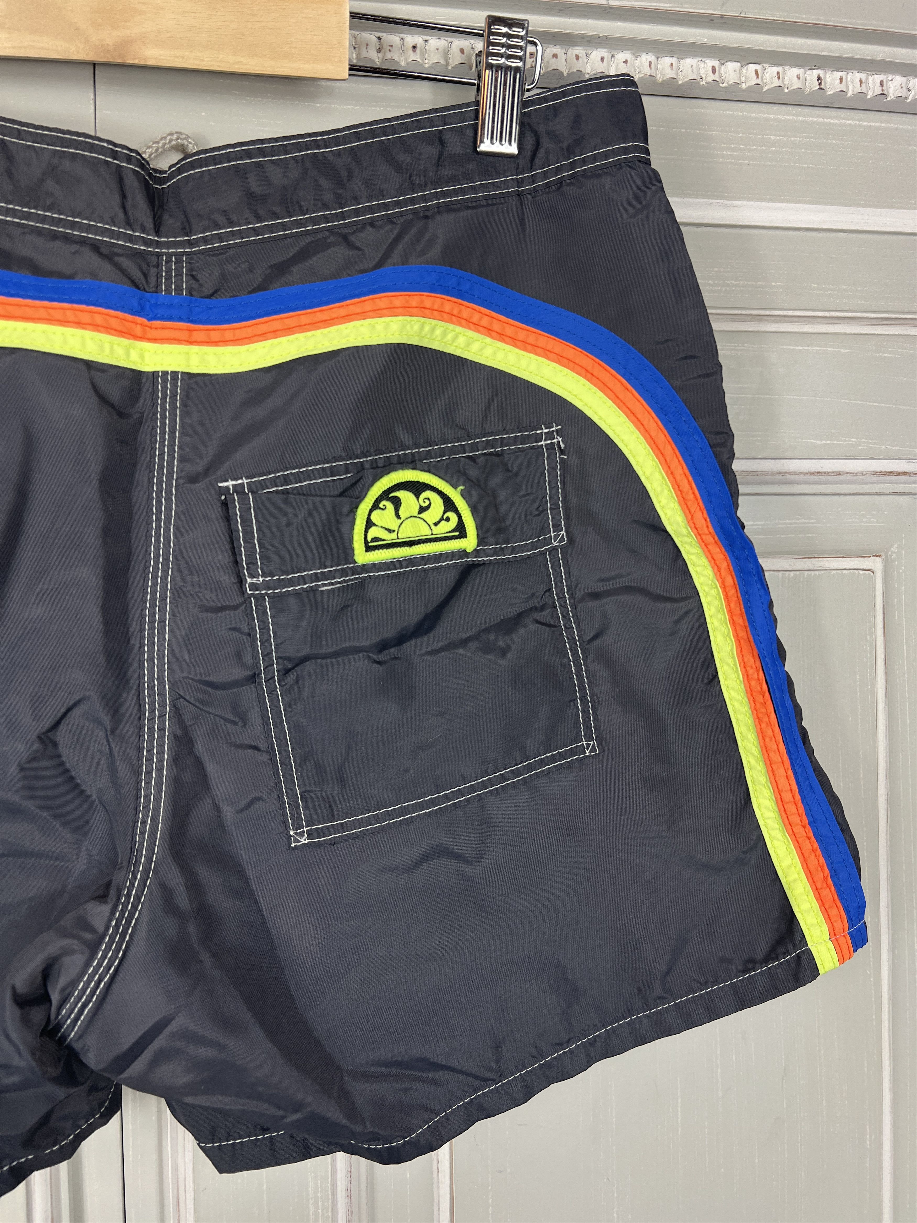 Sundek SUNDEK 33 BEACH BOARD SHORTS TRUNKS BATHSUIT S M Size US 33 - 2 Thumbnail