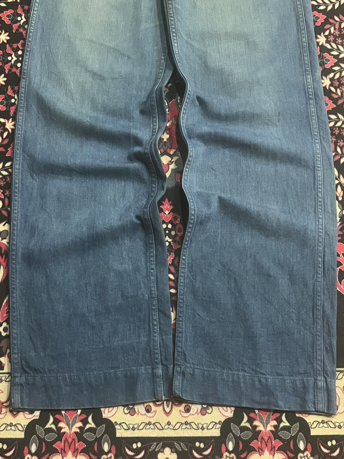 OMNIGOD Vintage Japanese Brand Omnigod Blue Washed Fatigue Pants Size US 30 / EU 46 - 9 Thumbnail