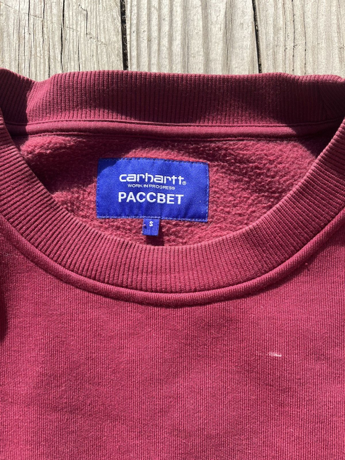 Carhartt Wip Paccbet x carhartt wip burgundy crewneck Size US S / EU 44-46 / 1 - 3 Thumbnail