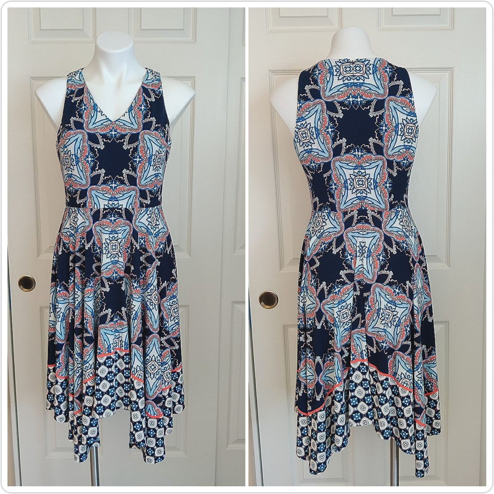 MAGGY LONDON Maggy London stretch handkerchief hem summer dress sz 4P Size S / US 4 / IT 40 - 1 Thumbnail