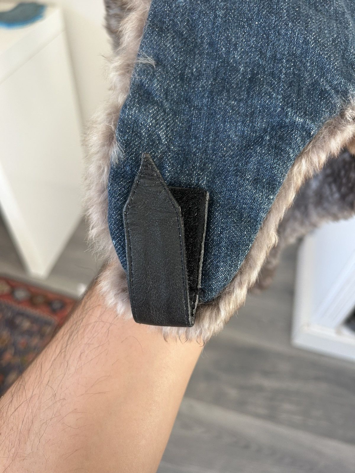 Dolce & Gabbana Dolce & Gabbana Denim & Rabbit Fur Trapper Hat Size ONE SIZE - 6 Thumbnail