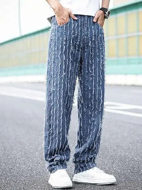 Jean LOOSE fit skate washed vintage jeans pants Size US 31 - 3 Thumbnail