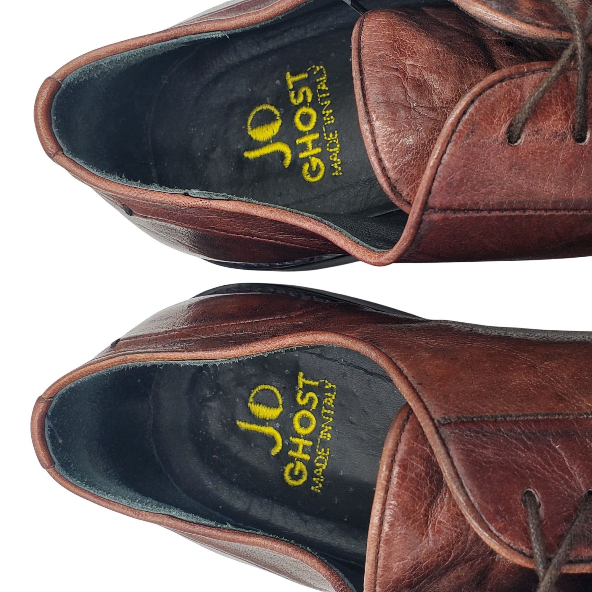 Jo Ghost Italy Jo Ghost Men's size 11 Brown Leather Round Toe Oxford Size US 11 / EU 44 - 8 Thumbnail