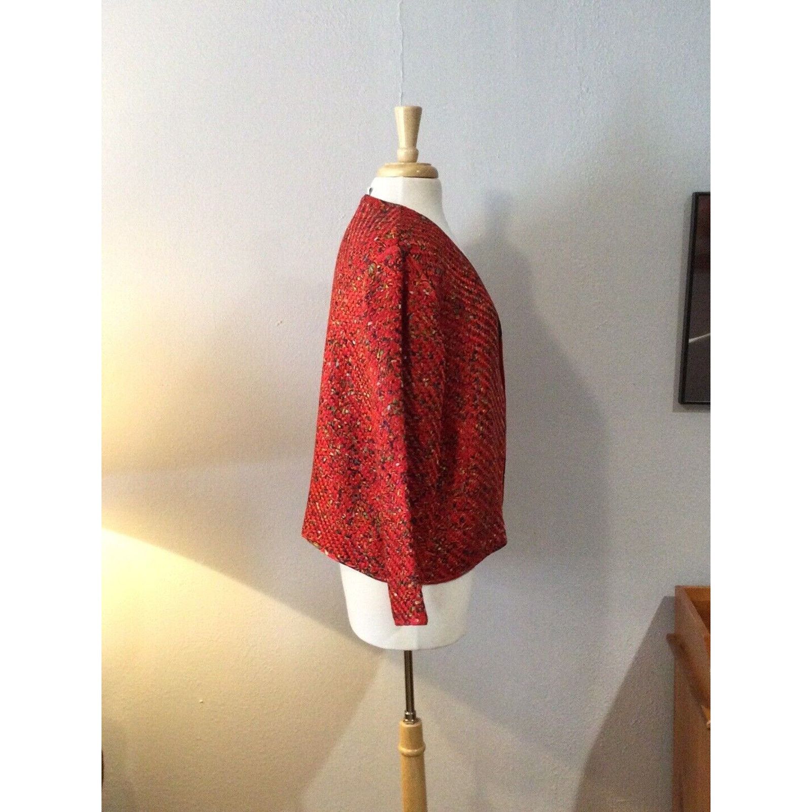 Chicos Chico's Design 100% Silk Jacket/Blazer/Cardigan Size 1/M/8 Size M / US 6-8 / IT 42-44 - 4 Thumbnail