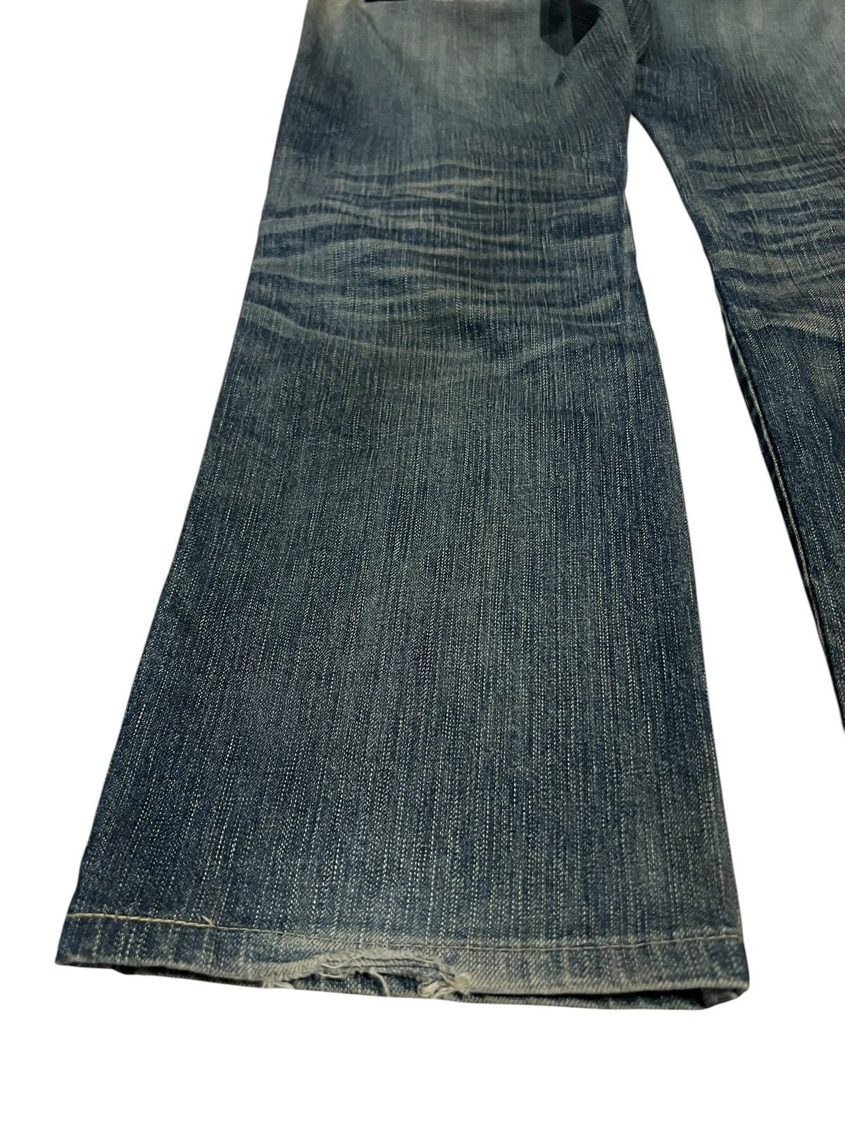 Edwin × If Six Was Nine 🌈Flare Vintage Edwin 503 Blue Trip Distressed Mud Wash Jean Size US 34 / EU 50 - 8 Thumbnail