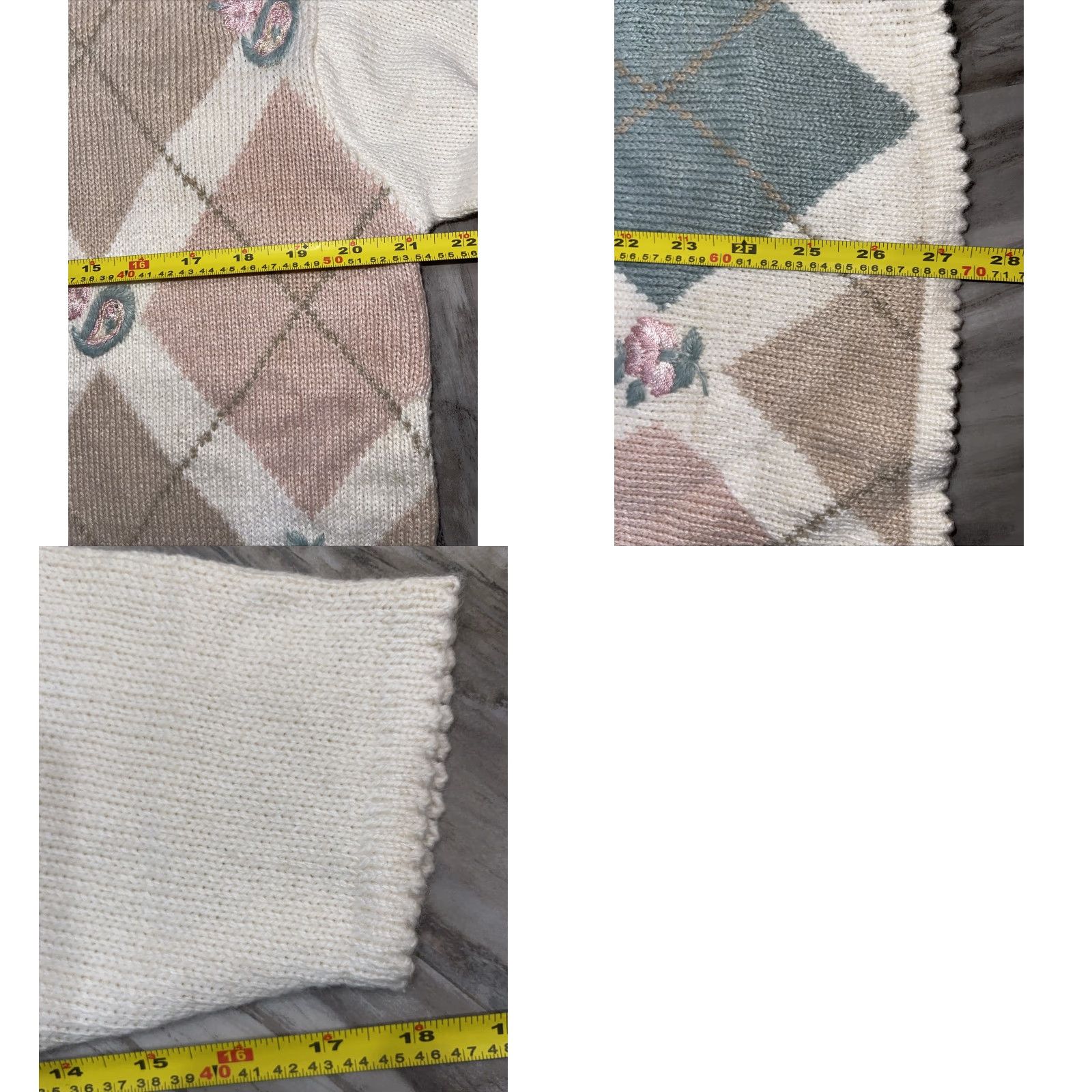 Jantzen VTG Hand Embroidered Jantzen Classics Floral Sweater Cottage Granny Core Sz L Size L / US 10 / IT 46 - 10 Thumbnail