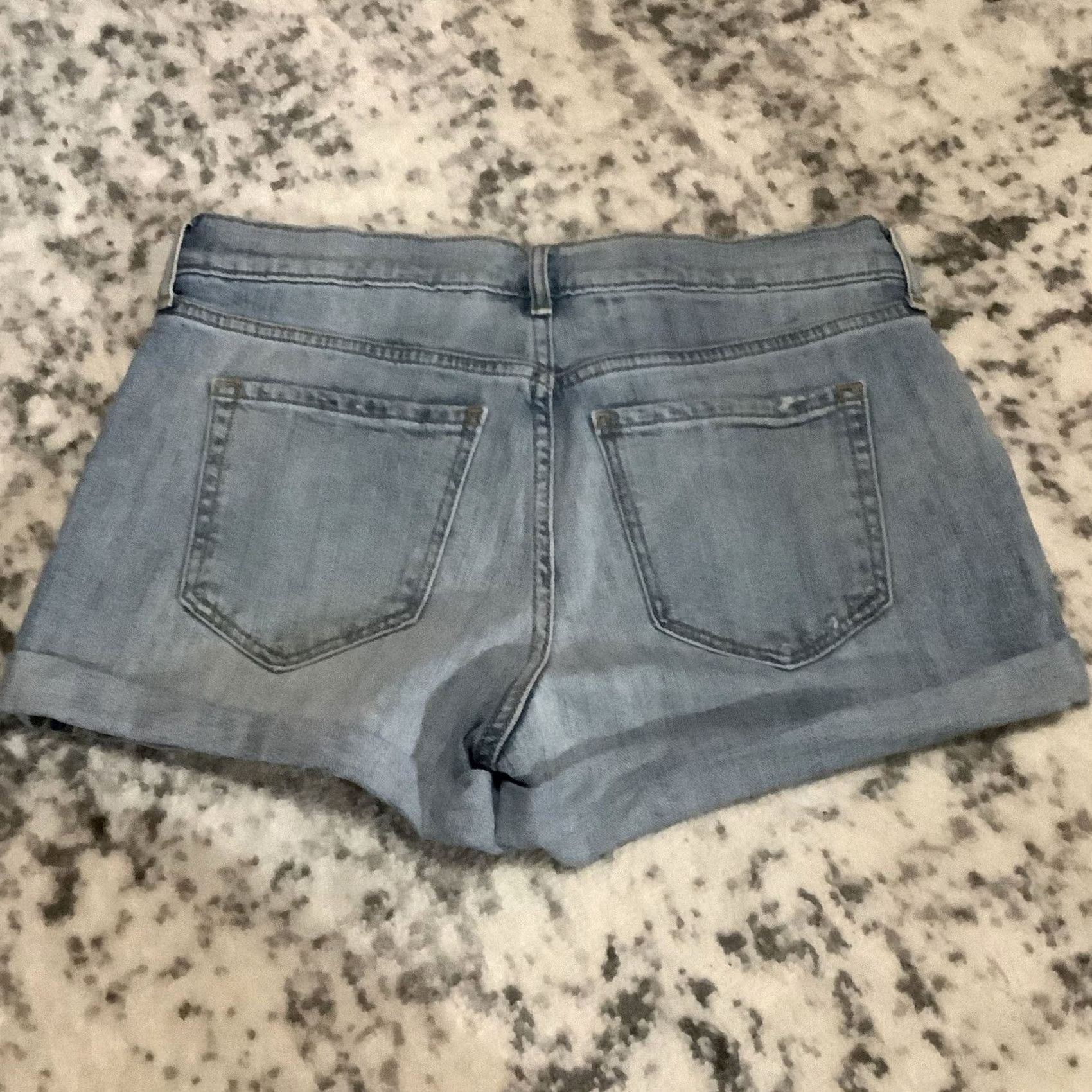 Old Navy Old Navy Jeans Shorts Womens 2 Denim Boyfriend Cuffed Embroidered Distressed Blue Denim Chino Style Regular Womens Size 26" / US 2 / IT 38 - 5 Thumbnail