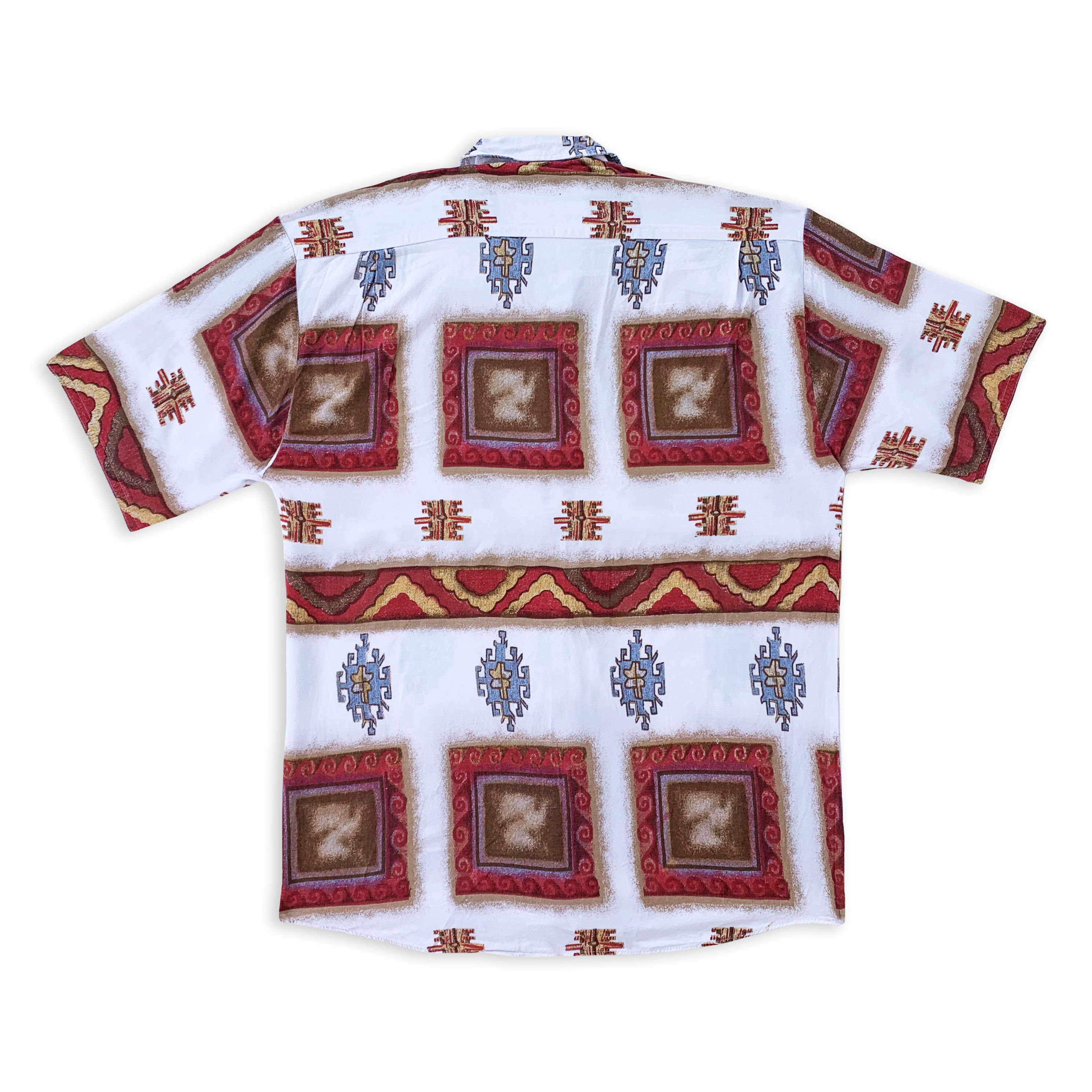 Vintage 90s NAVAJO Print Button Up Shirt Aztec Native American Size US L / EU 52-54 / 3 - 3 Thumbnail
