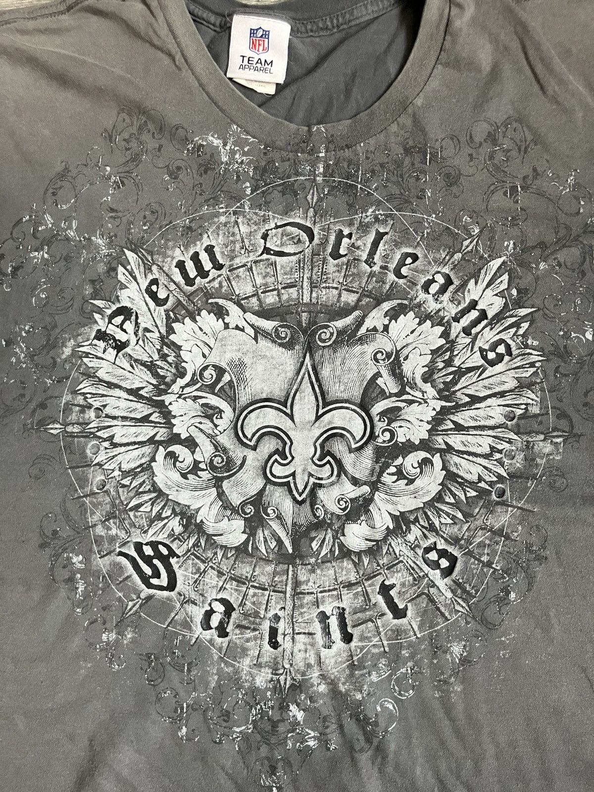 NFL Y2K Vintage New Orleans Saints T Shirt Size XL Grey Size US XL / EU 56 / 4 - 4 Thumbnail