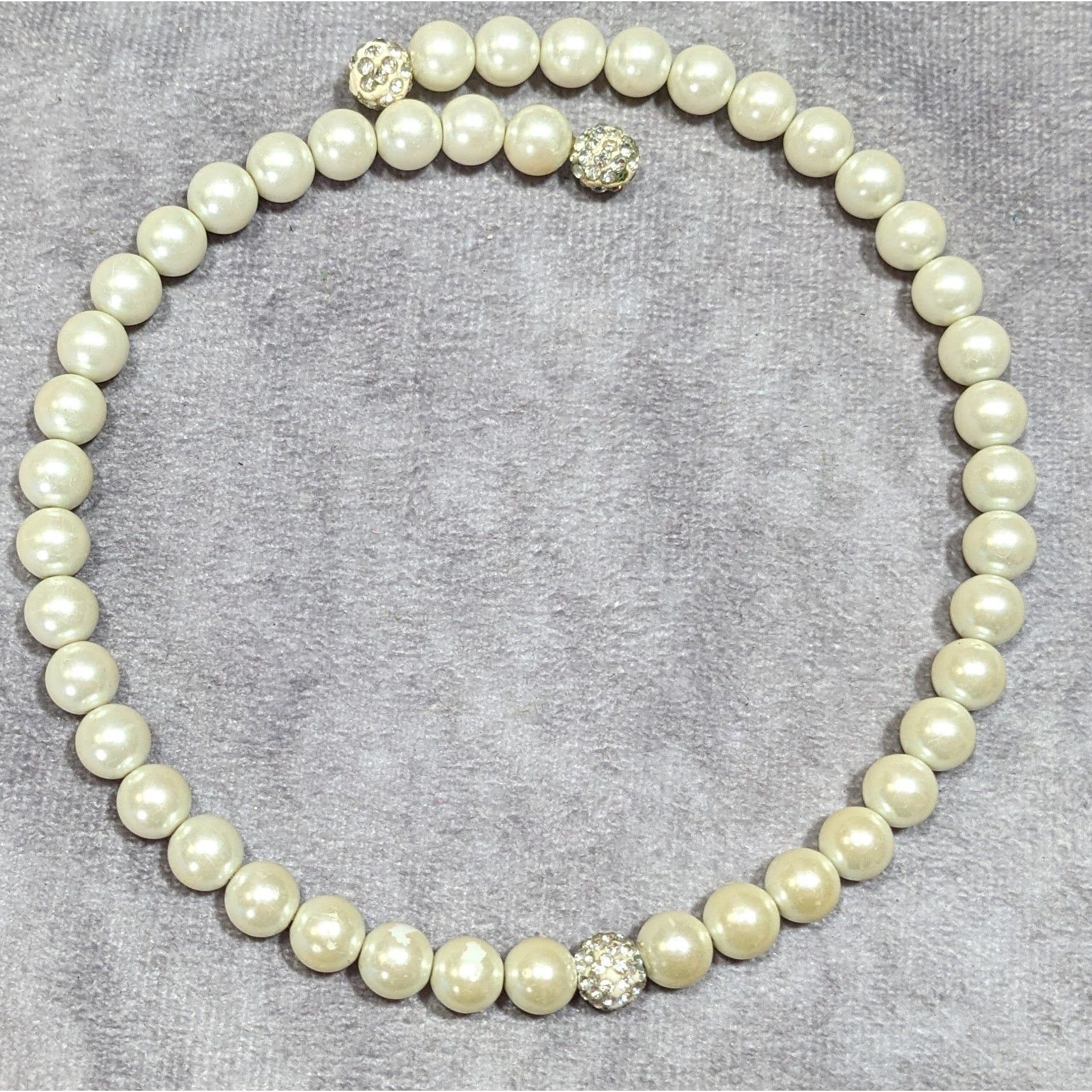 Other Elegant Glam Faux Pearl And Rhinestone Coil Necklace Size ONE SIZE - 6 Thumbnail