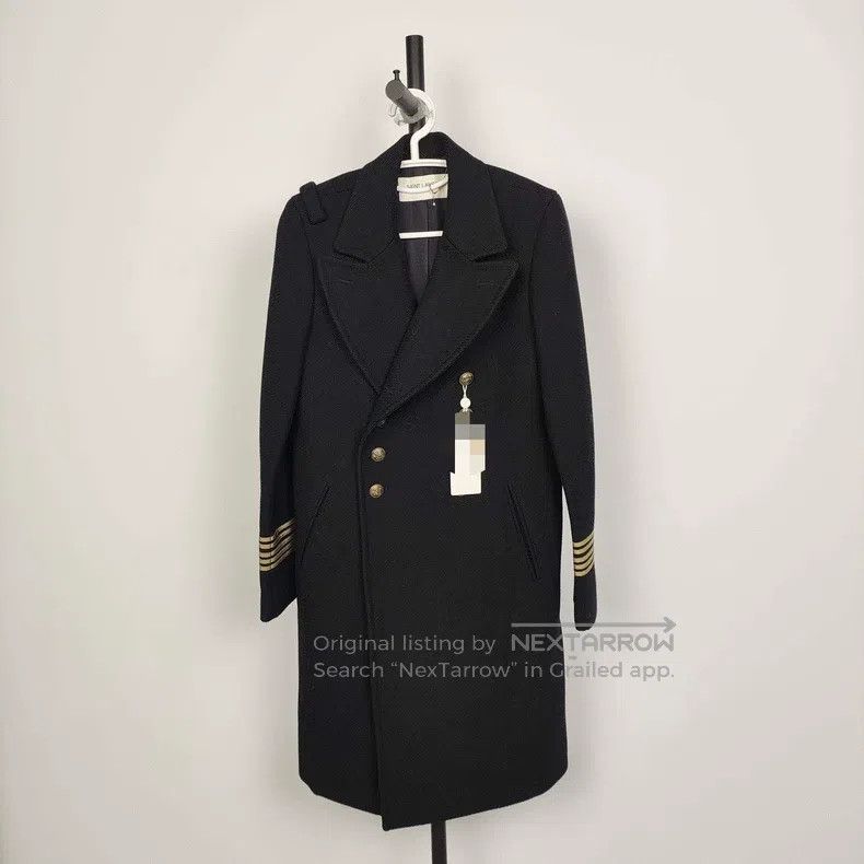 Saint Laurent Paris Saint Laurent Paris Court style gold button long coat Size XXS / US 00 / IT 34 - 1 Thumbnail