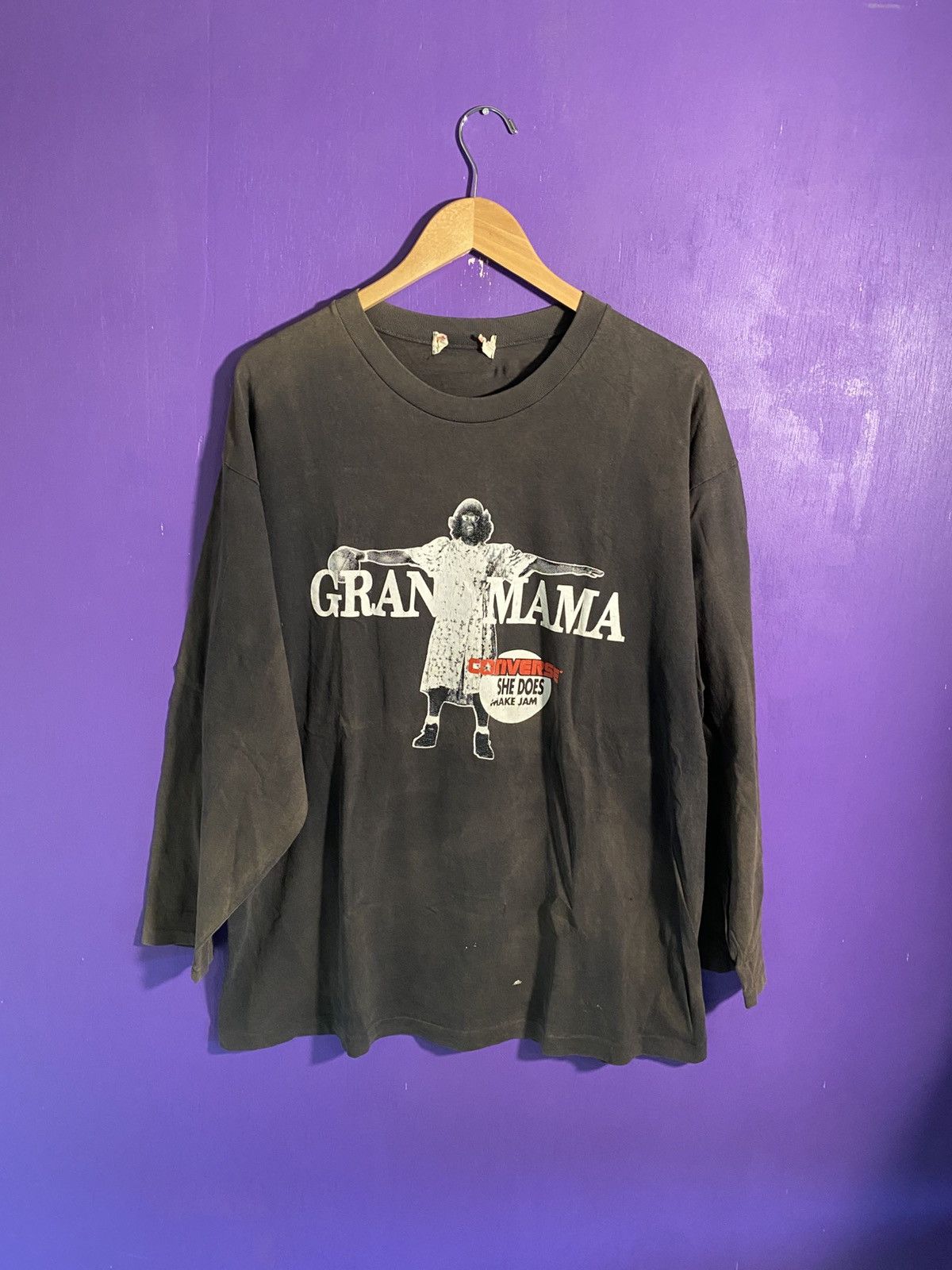 Converse × Vintage Vintage 90s Converse Larry Johnson Grandmama long-sleeve Size US XL / EU 56 / 4 - 1 Thumbnail