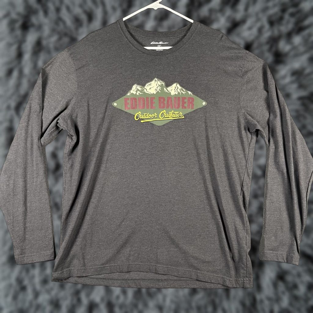 Eddie Bauer Eddie Bauer Shirt Mens XL Gray Long Sleeve Outdoor Outfitter Graphic Mountains Shirt Men XL Gray Long Sleeve Eddie Bauer Outfitter Graphic Mountains Size US XL / EU 56 / 4 - 1 Thumbnail