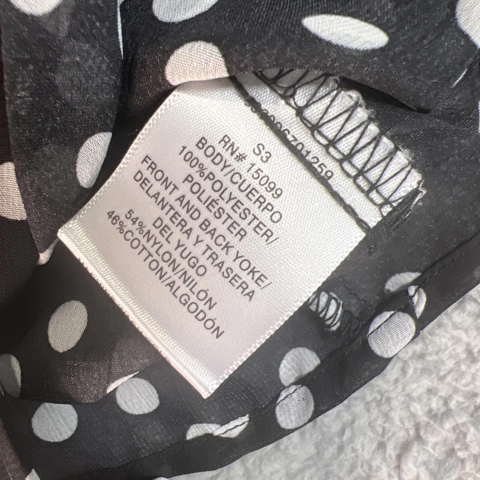 Bonobos Bongo Sheer Black White Women Blouse Top Small Black Y2K 90 Size S / US 4 / IT 40 - 5 Thumbnail