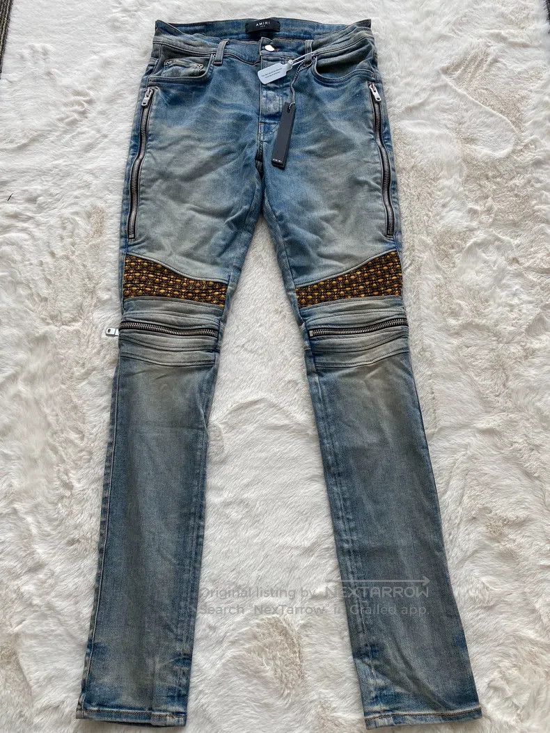 Amiri Amiri Washed blue denim jeans Size US 32 / EU 48 - 1 Thumbnail
