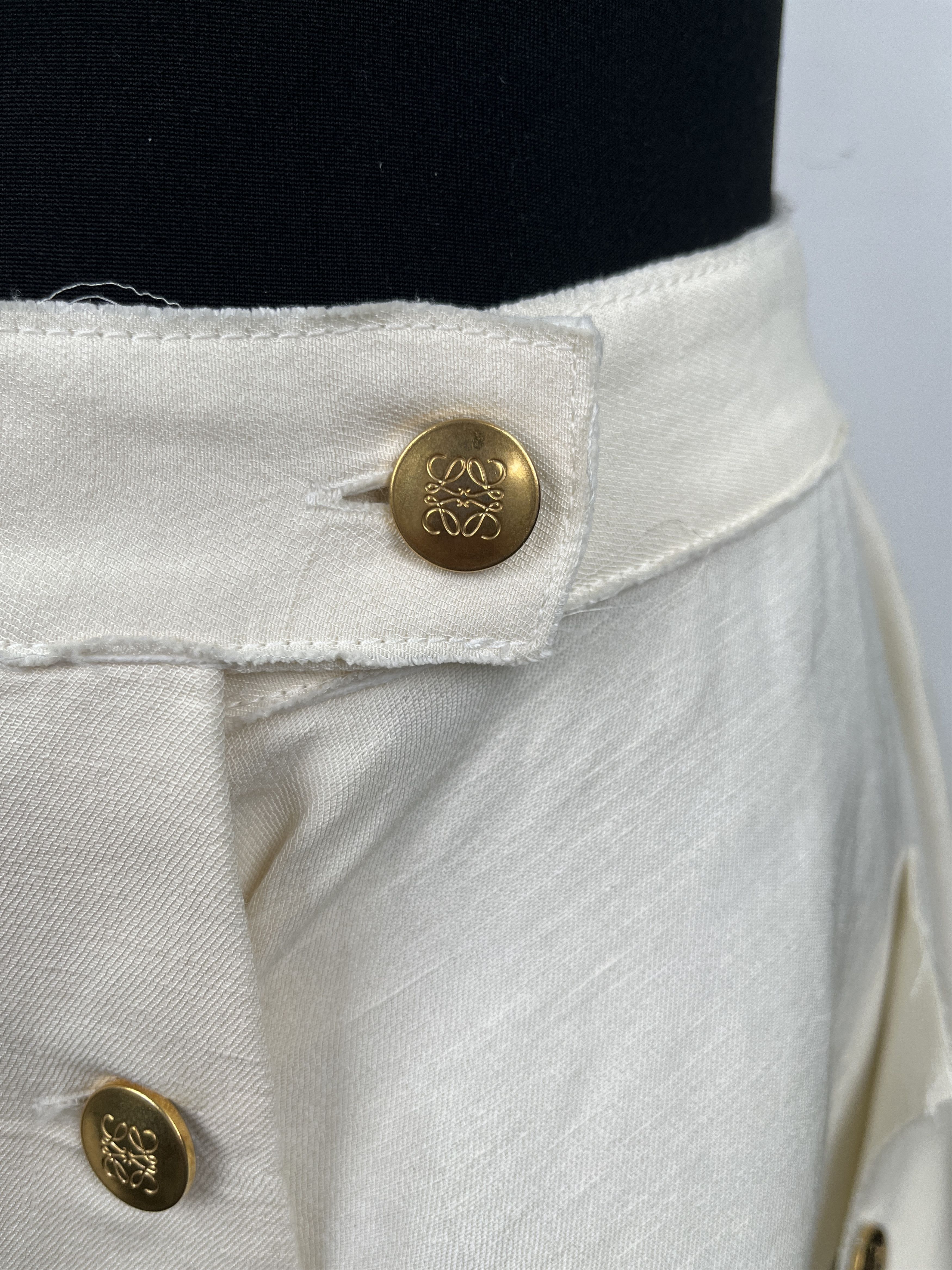 Loewe Loewe Beige Multi Buttons A-Line Skirt Size 24" / US 00 / IT 34 - 3 Thumbnail