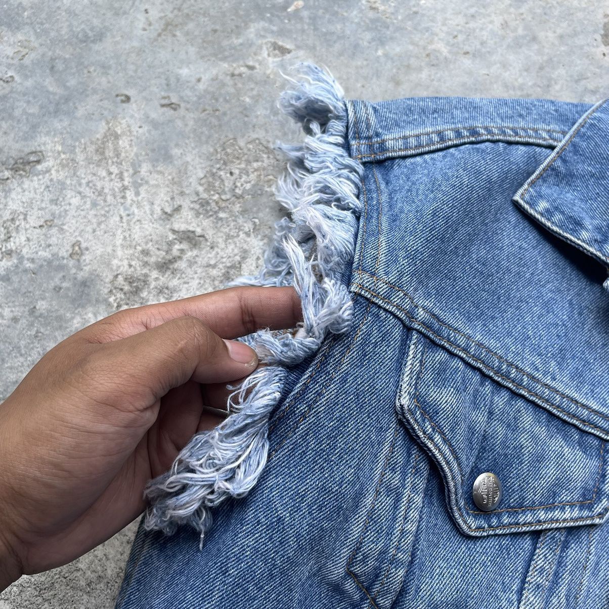 Harley Davidson × Vintage Distressed Denim Teucker Jacket Harley Davidson Sleeveless Size US M / EU 48-50 / 2 - 8 Thumbnail