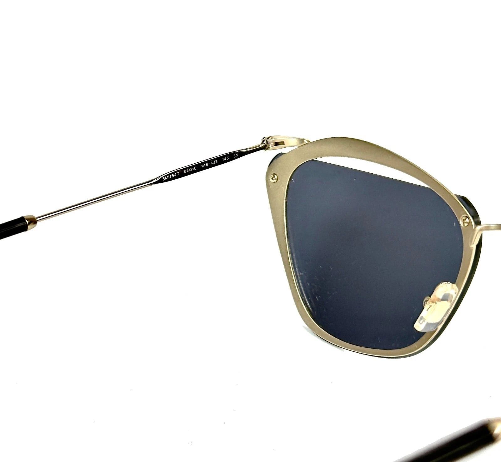 Miu Miu MIU MIU MU54TS NOIR Cut Out 54T Black Gold Sunglasses Size ONE SIZE - 2 Thumbnail