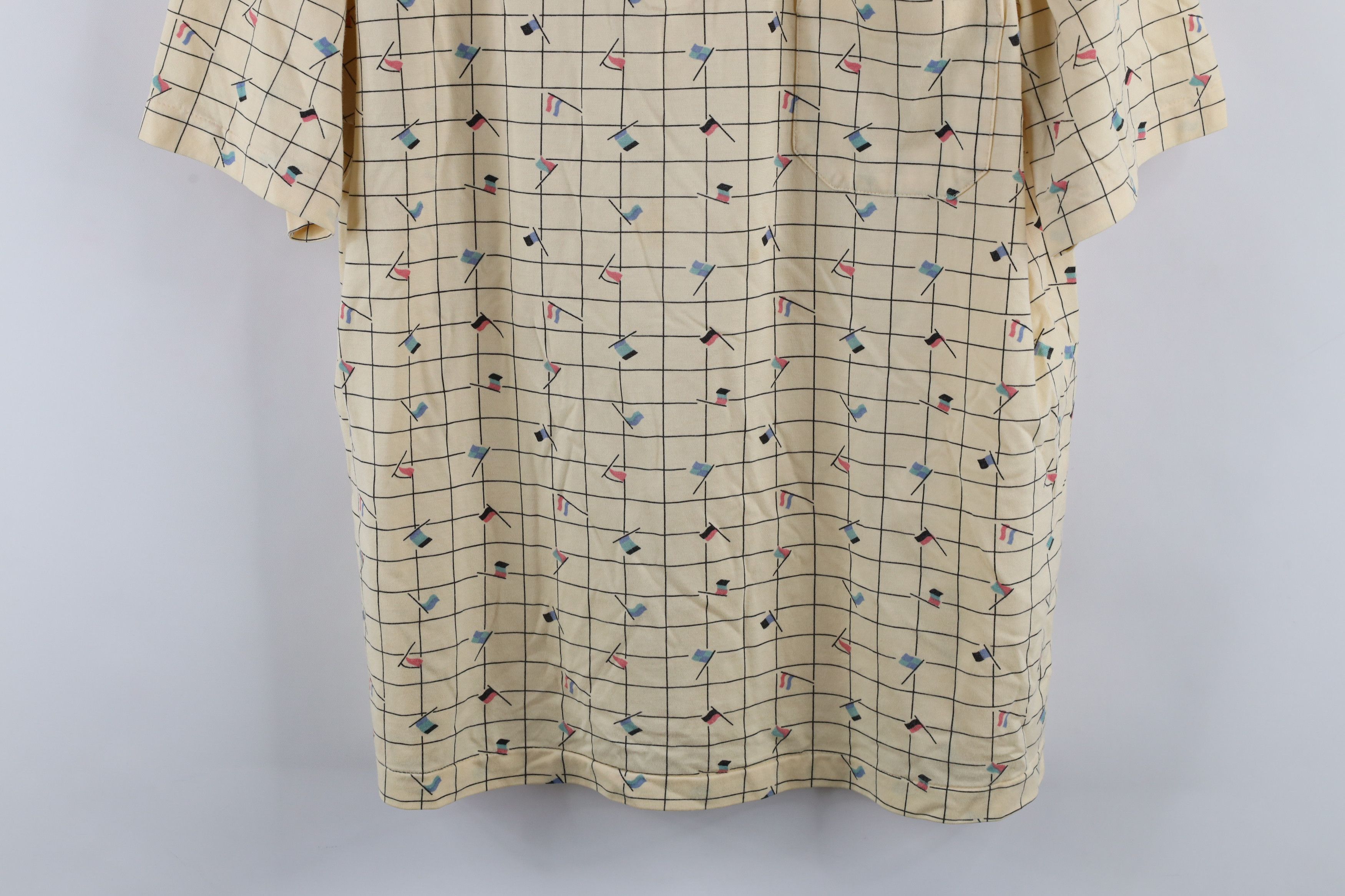 Vintage Vintage 90s Streetwear Over Print Knit Collared Polo Shirt Size L / US 10 / IT 46 - 3 Thumbnail