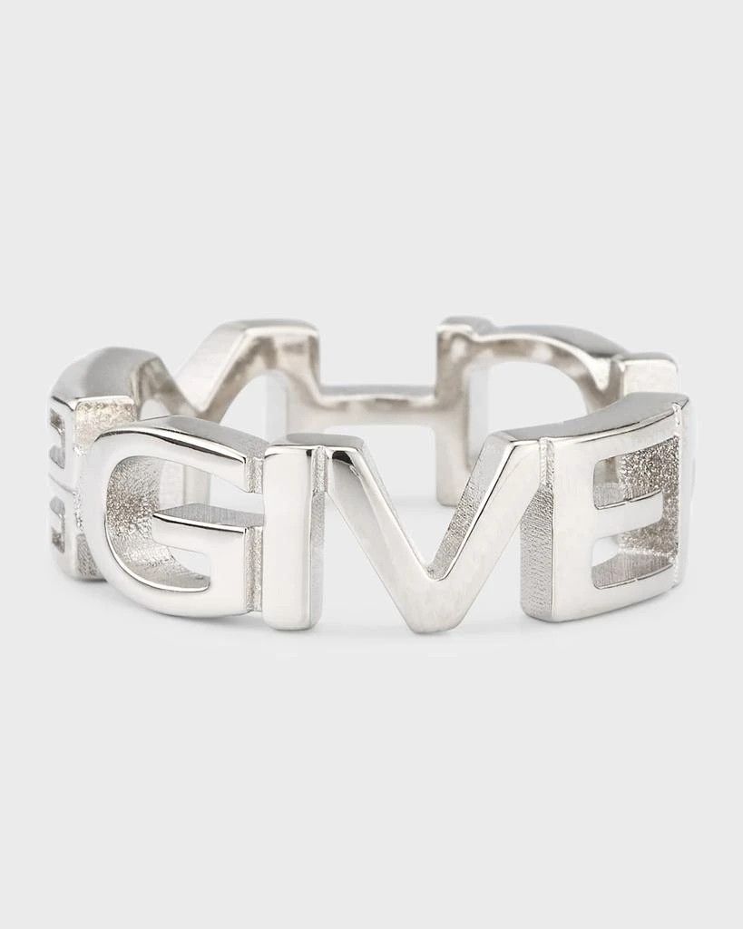 Givenchy o1n1vont0326 Size:62/Letters Silvery Band Ring in Silver Size ONE SIZE - 1 Thumbnail
