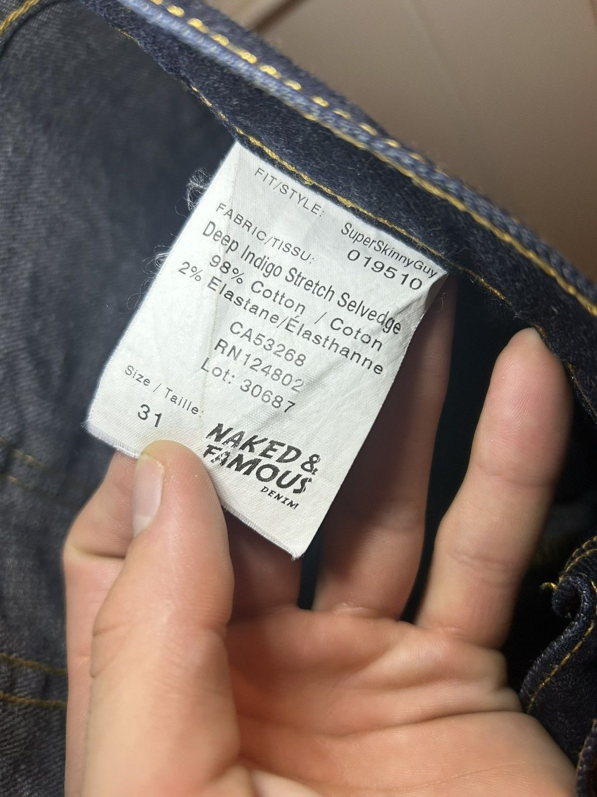 Naked & Famous Naked & Famous Deep Indigo Stretch Selvedge Denim jeans Size US 31 - 8 Thumbnail