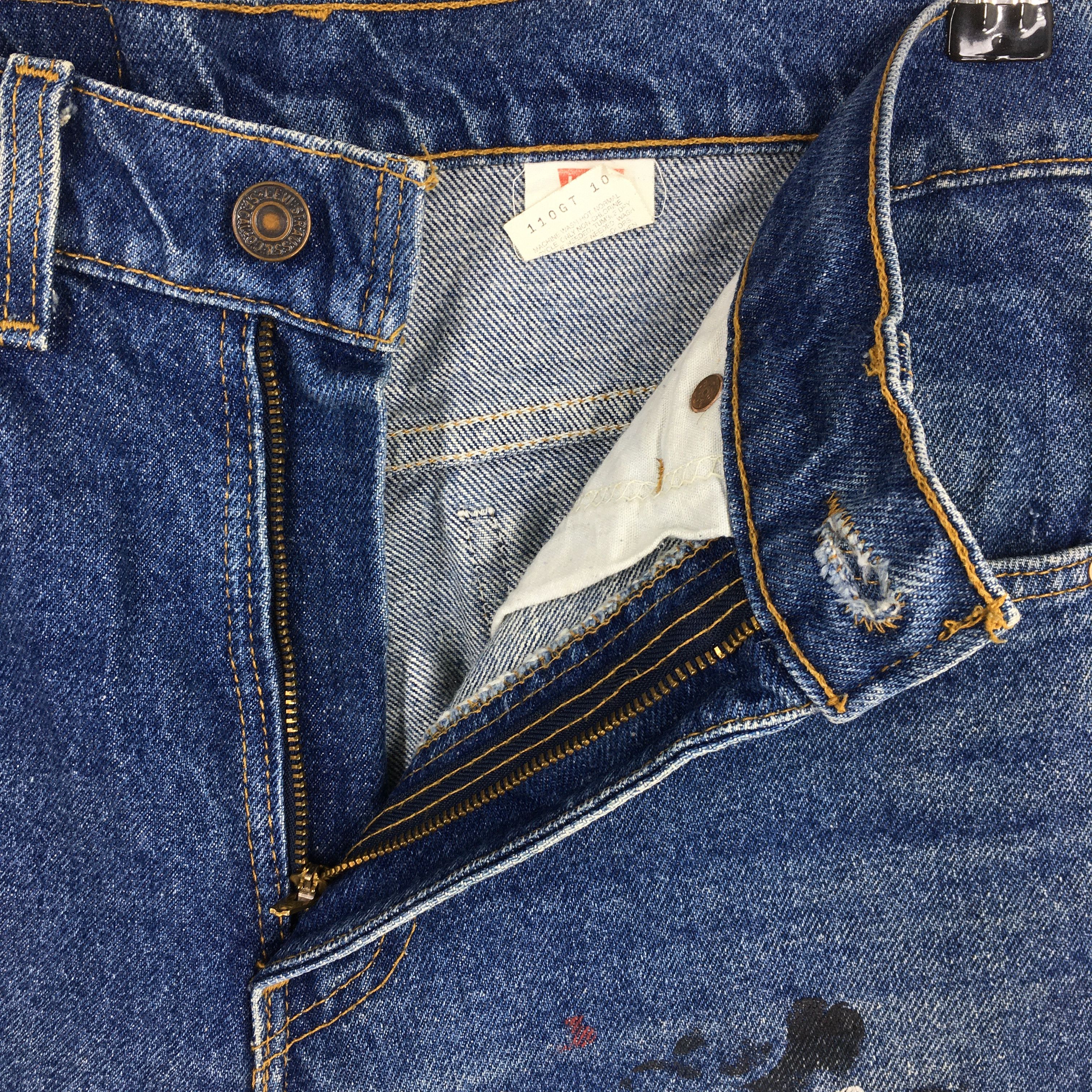 Levi's Size 29x31 Vintage 90s Levi's 517 Flared Painted Jeans S627 Size US 29 - 6 Thumbnail