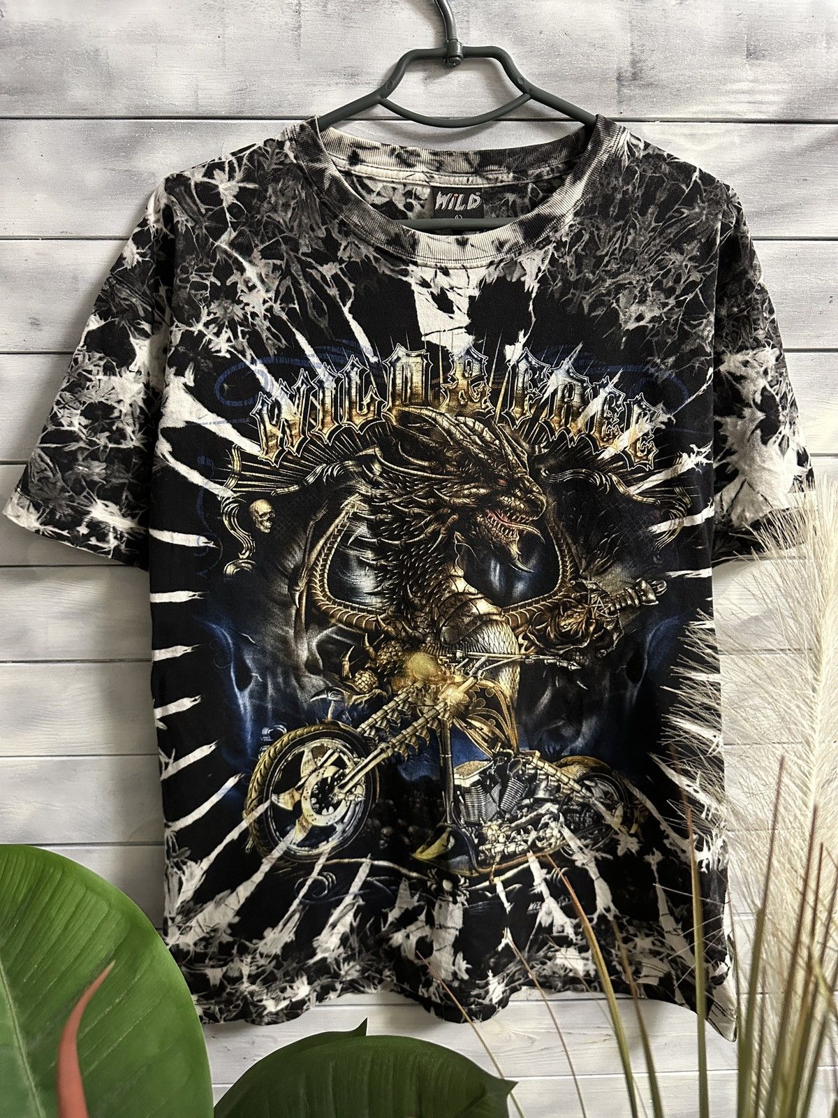Other Rare Vintage T-Short Dragon & Motorcycle Wild Copyrighting Size US L / EU 52-54 / 3 - 1 Thumbnail