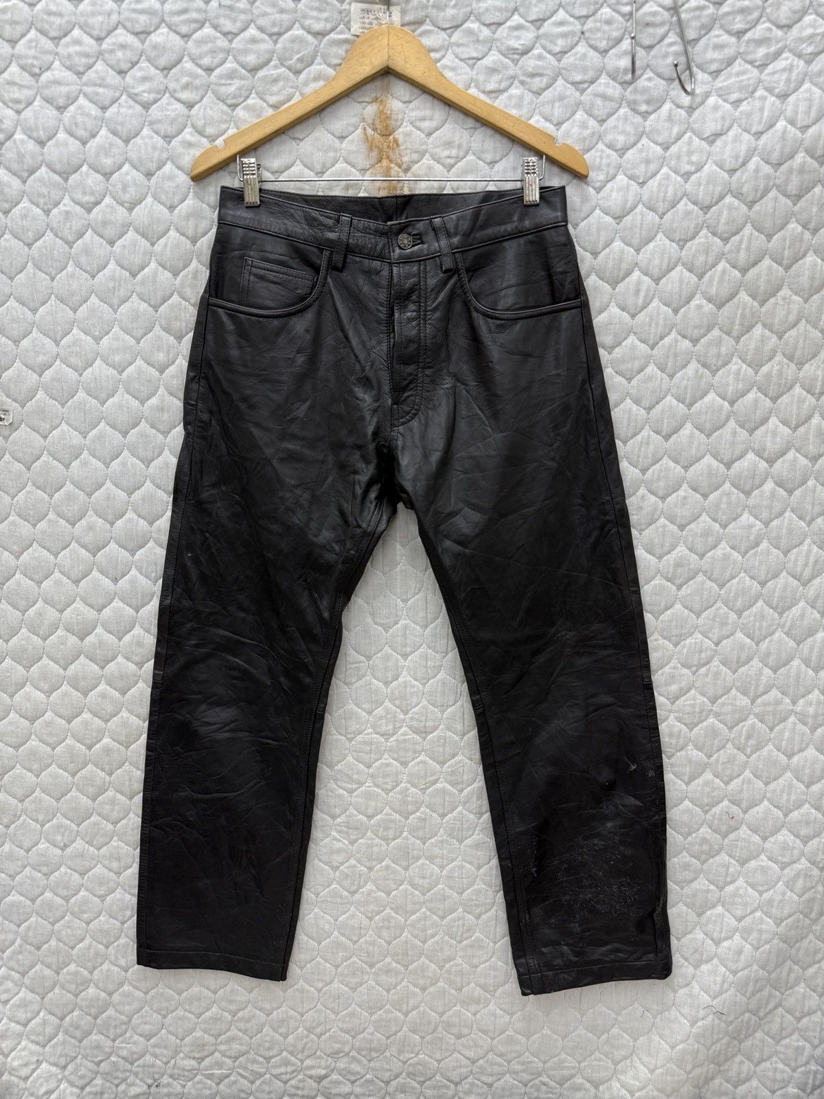 Genuine Leather 🔥🔥🔥ARCHIVE LEATHER PANTS Size US 31 - 1 Thumbnail