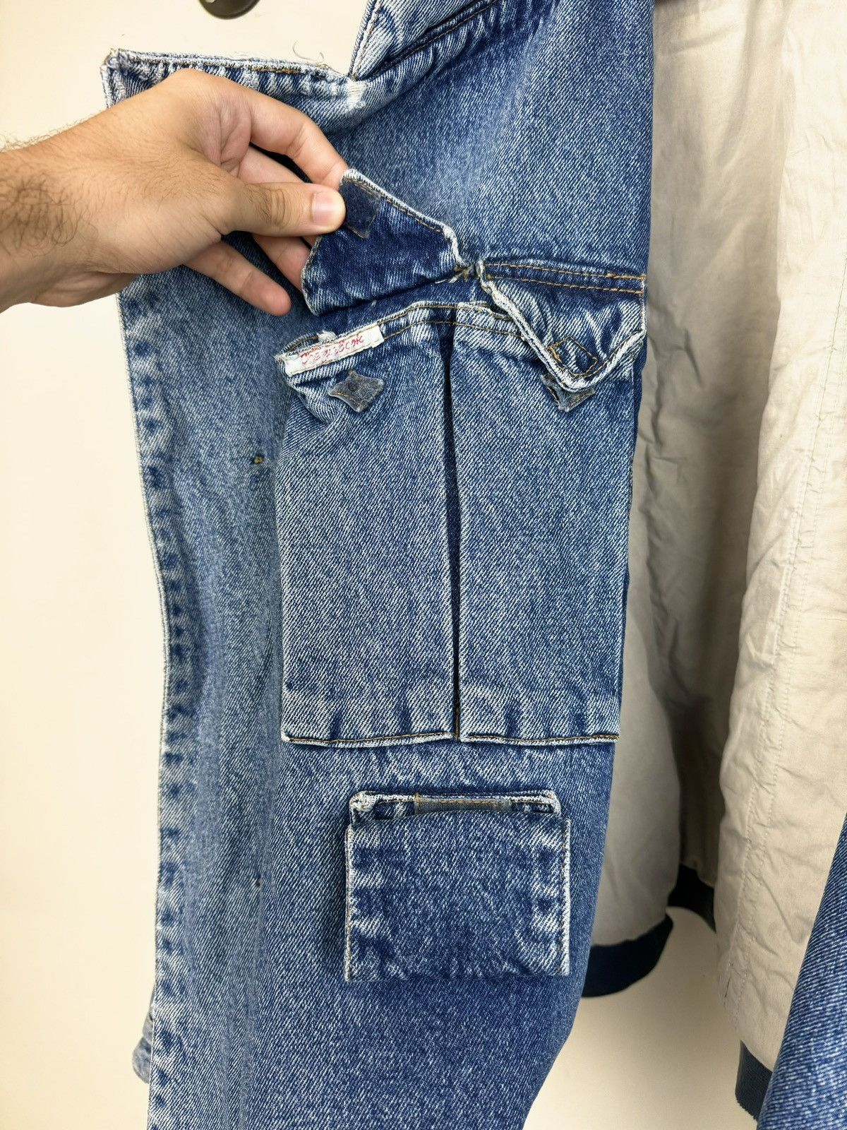 Katharine Hamnett London 1980s Katharine Hamnett padded denim double breasted bomber Size US XL / EU 56 / 4 - 6 Thumbnail