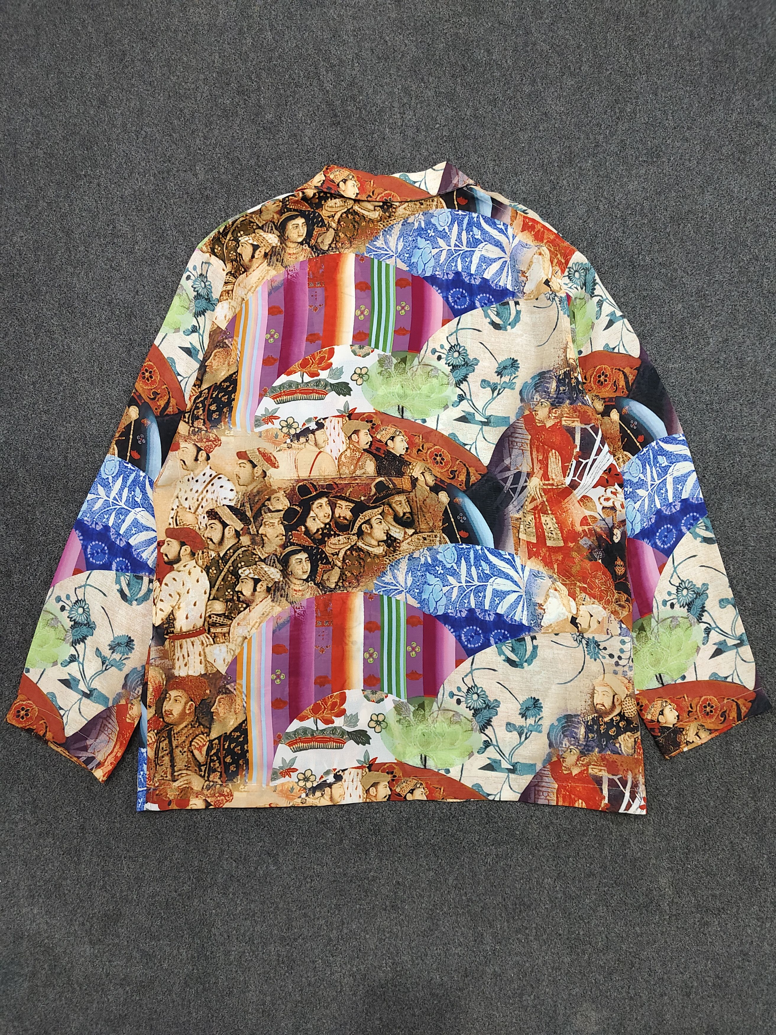 Kansai Yamamoto ARCHIVE📕80s Kansai AOP Historical Portrait Mosaic Art Jacke Size US L / EU 52-54 / 3 - 4 Thumbnail