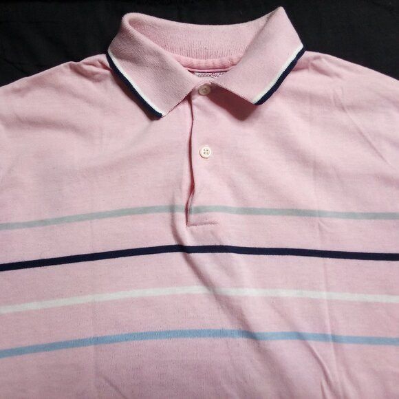 Vintage Vintage Great Northwest Sportswear Striped Polo Shirt Pink Size US M / EU 48-50 / 2 - 1 Thumbnail