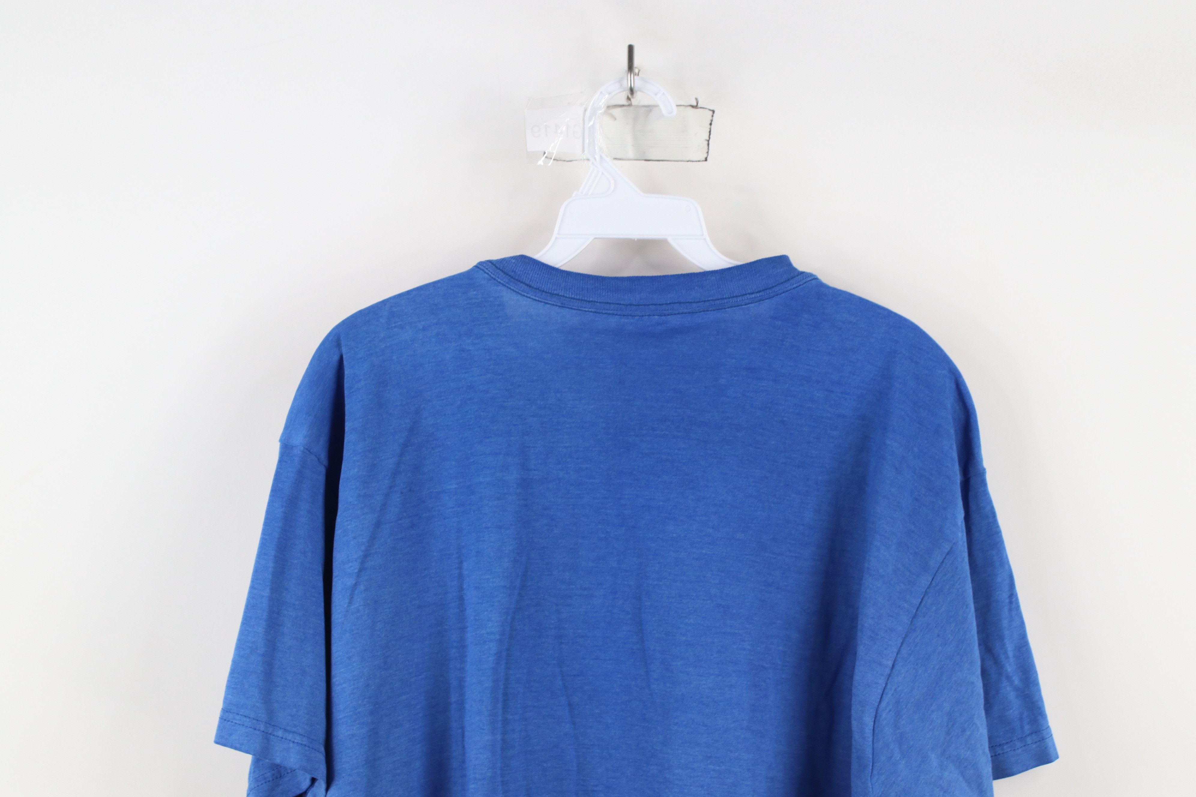 Vintage Vintage 90s Streetwear Short Sleeve T-Shirt Heather Blue Size US L / EU 52-54 / 3 - 13 Thumbnail