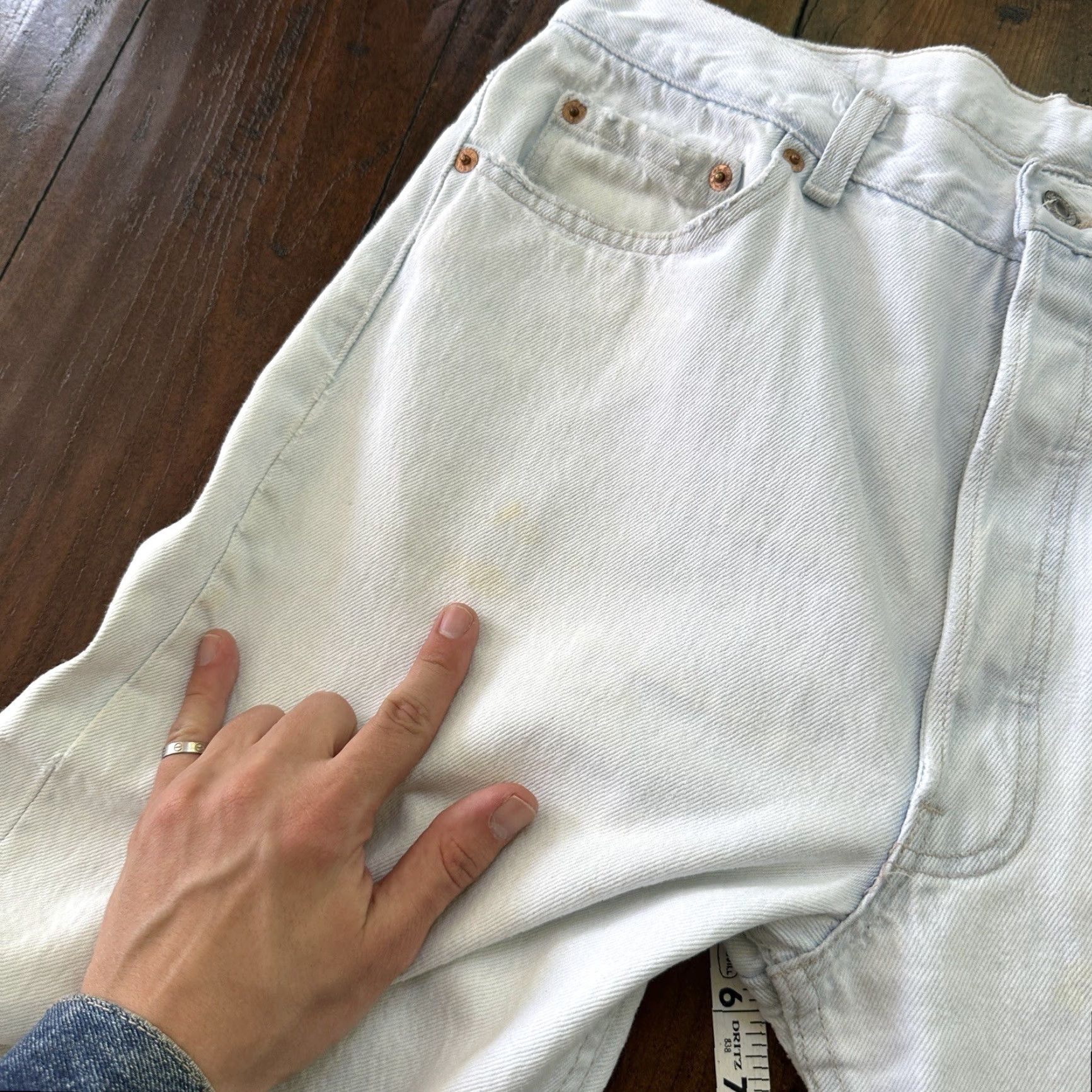 Levi's VINTAGE Levi's 501 Jeans Men 36x30 Blue Light Wash 90s Straight Denim USA 501 XX 80s Size US 36 / EU 52 - 5 Thumbnail