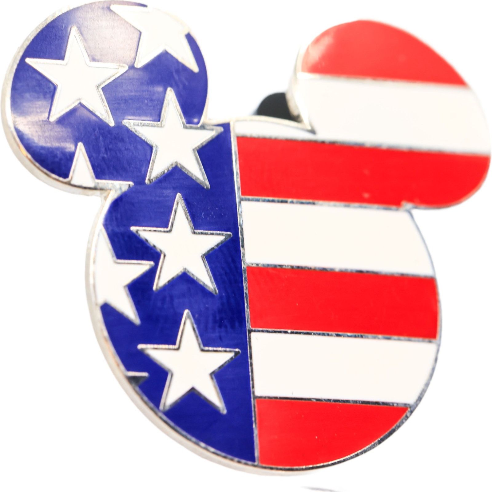 Disney Disney USA Flag Mickey Mouse Head Icon v4 Pin Size ONE SIZE - 3 Thumbnail