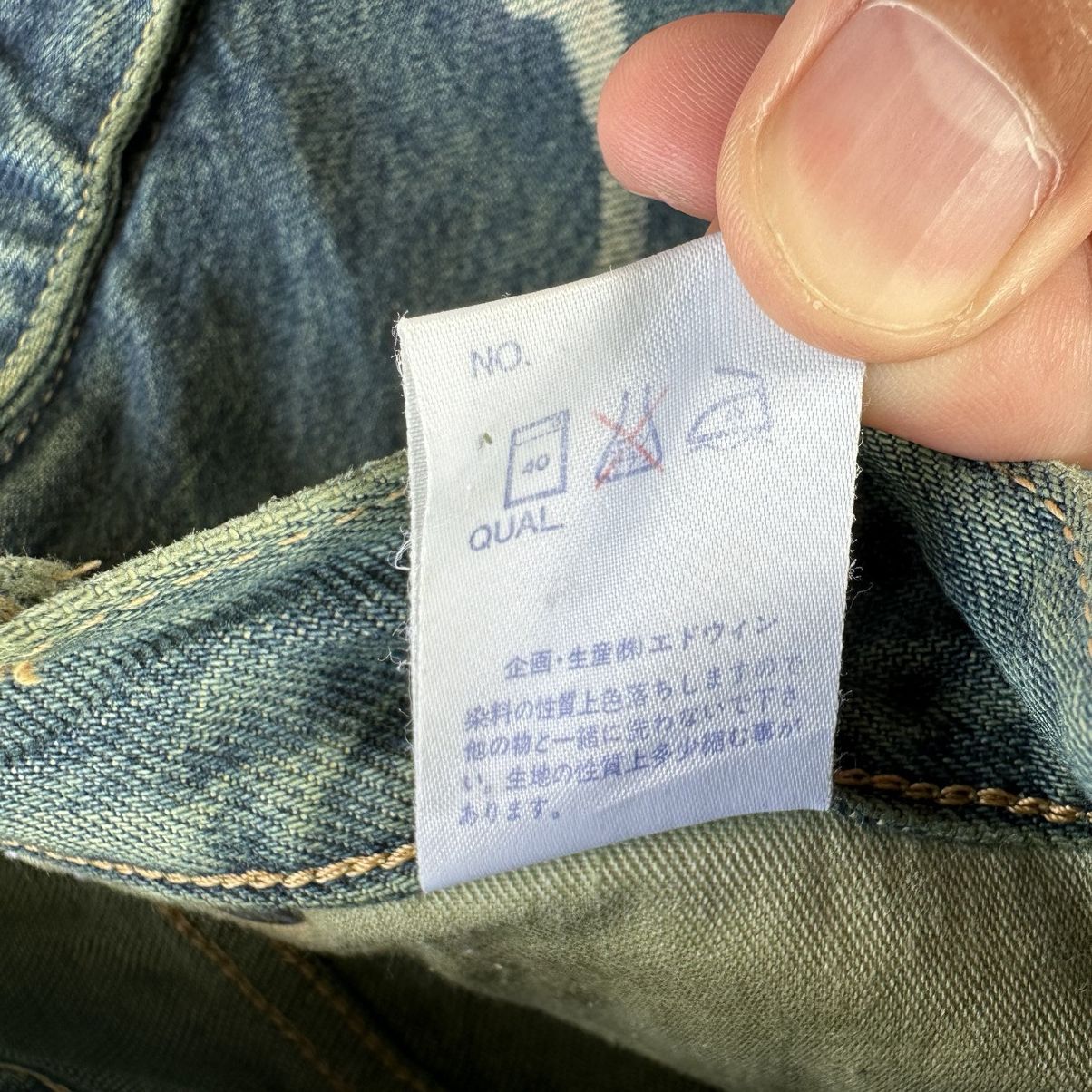 If Six Was Nine Vintage Edwin Dye Splash FLARE Denim Jean Pant W28 Size US 28 / EU 44 - 7 Thumbnail