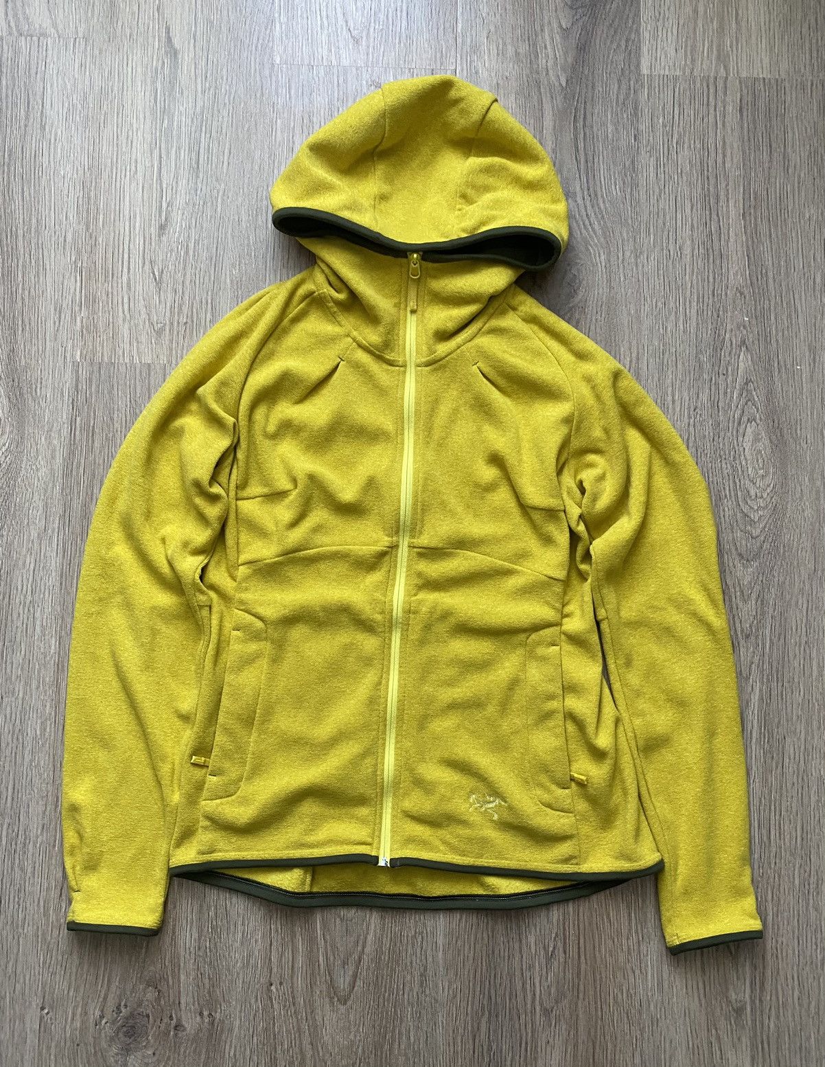 image of Arcteryx Polartec Fleece Yellow Zip Hoodie, Women's (Size Small)